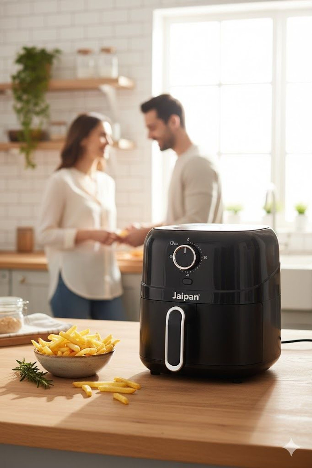 Image of Jaipan JAF1800 Manual Black Air Fryer (3.2 L)