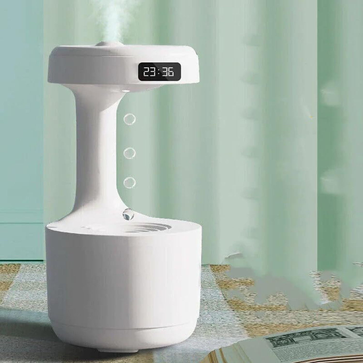 WunderVoX Anti-Gravity Water Drop Air Humidifier Portable Room Air Purifier