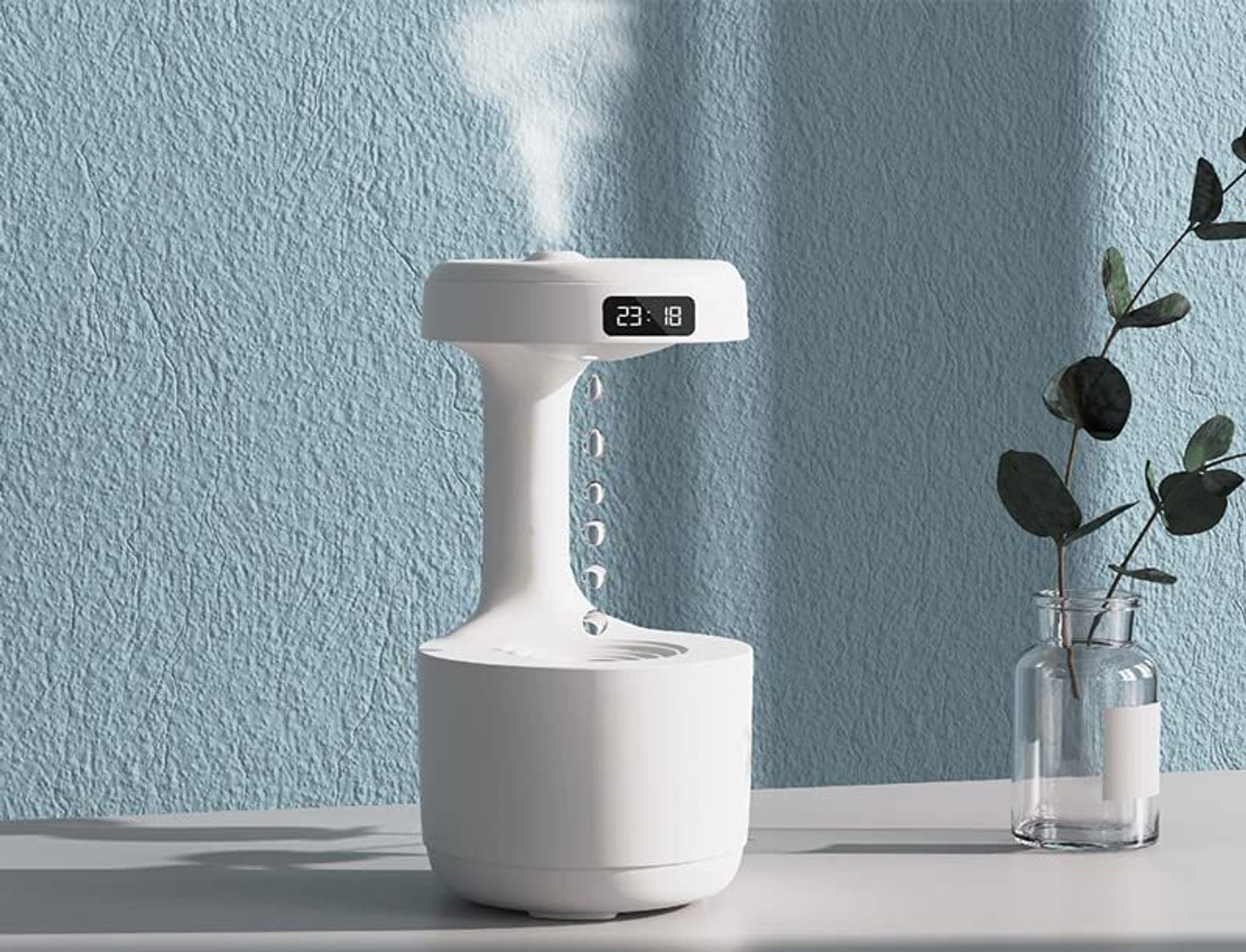 WunderVoX Anti-Gravity , LED 24-Hrs Time Display-Portable for Bedroom Portable Room Air Purifier