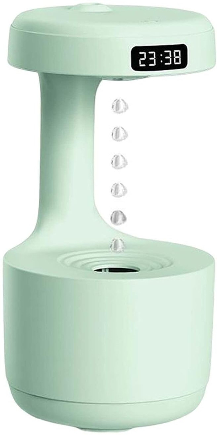 WunderVoX Sooth Sealing anti-gravity water drop design with sound Clock Portable Room Air Purifier