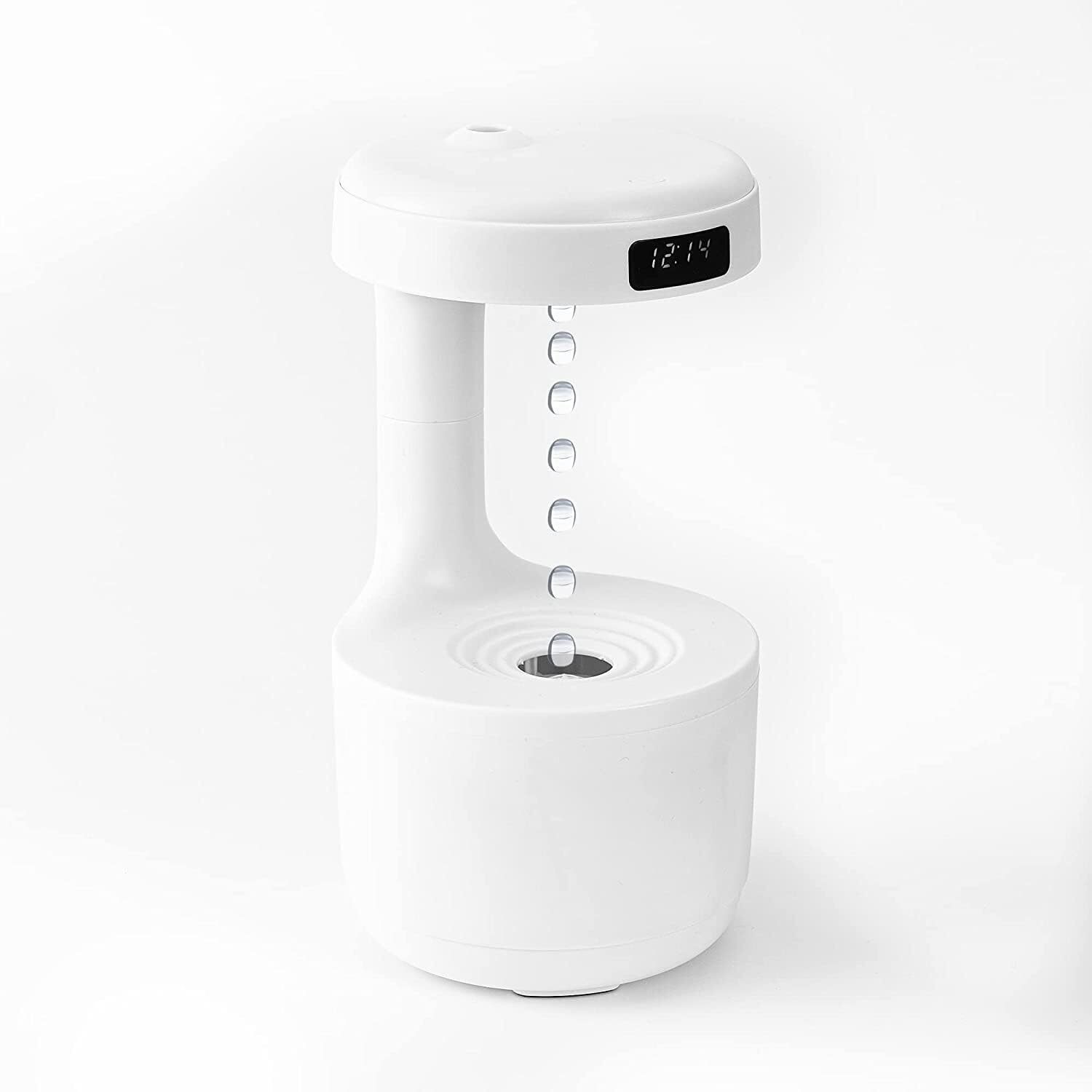 WunderVoX Hovering Water Droplet Backflow Creative Humidifier Silent Clock 28.16oz Portable Room Air Purifier