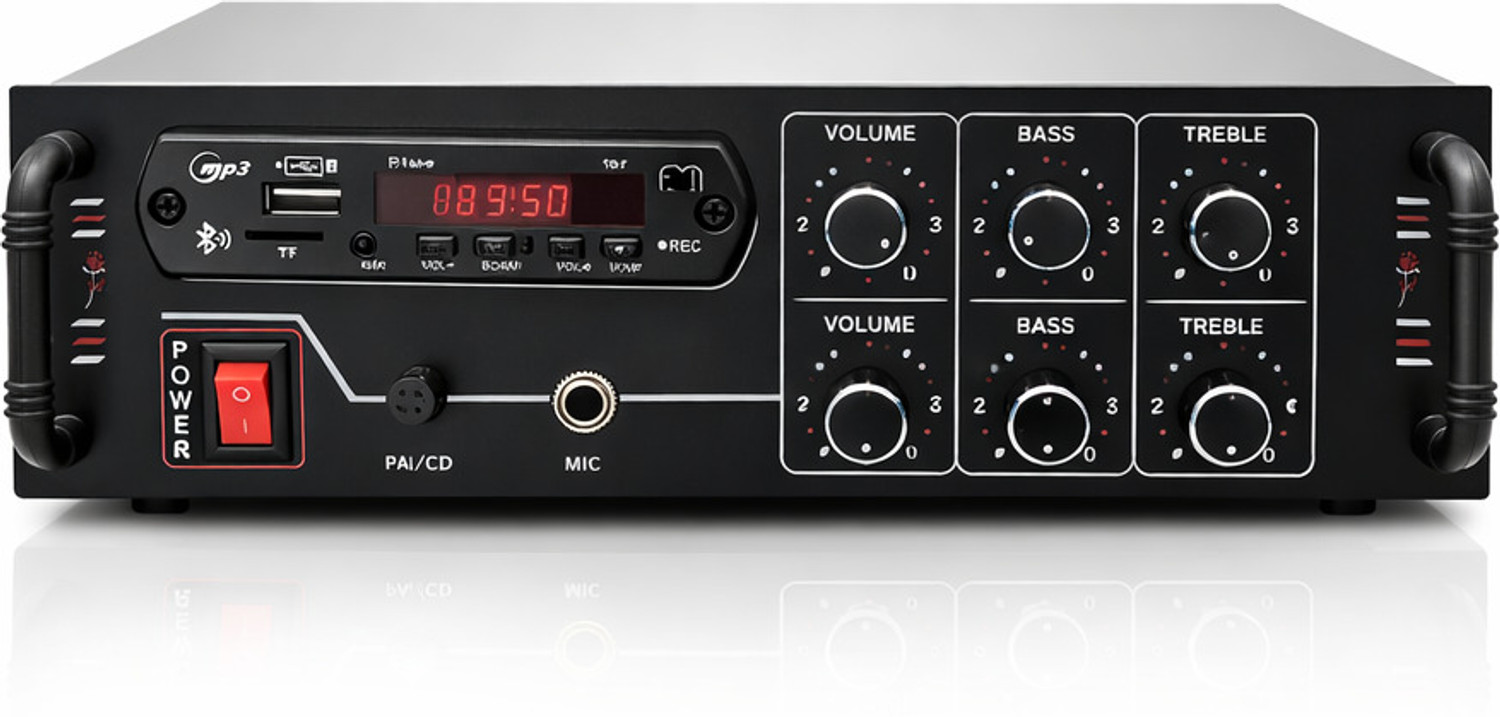 Image of KAXTANG 084 4Transistors DJ Amplifier REMIX Bluetooth VERSION with BT /USB /AUX /MP 5000 W AV Power Amplifier (Black)