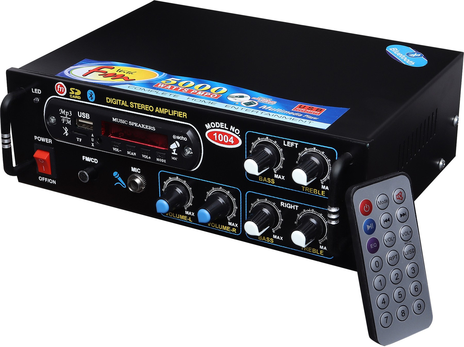 Image of GADGET DEALS 1004 BLUETOOTH USB AUX 100 W AV Control Amplifier (Black)