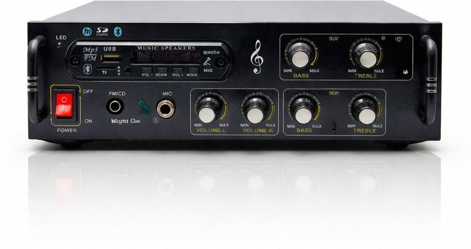 Image of KAXTANG 084 4Transistors DJ Amplifier REMIX Bluetooth VERSION with BT /USB /AUX /MP 5000 W AV Power Amplifier (Black)