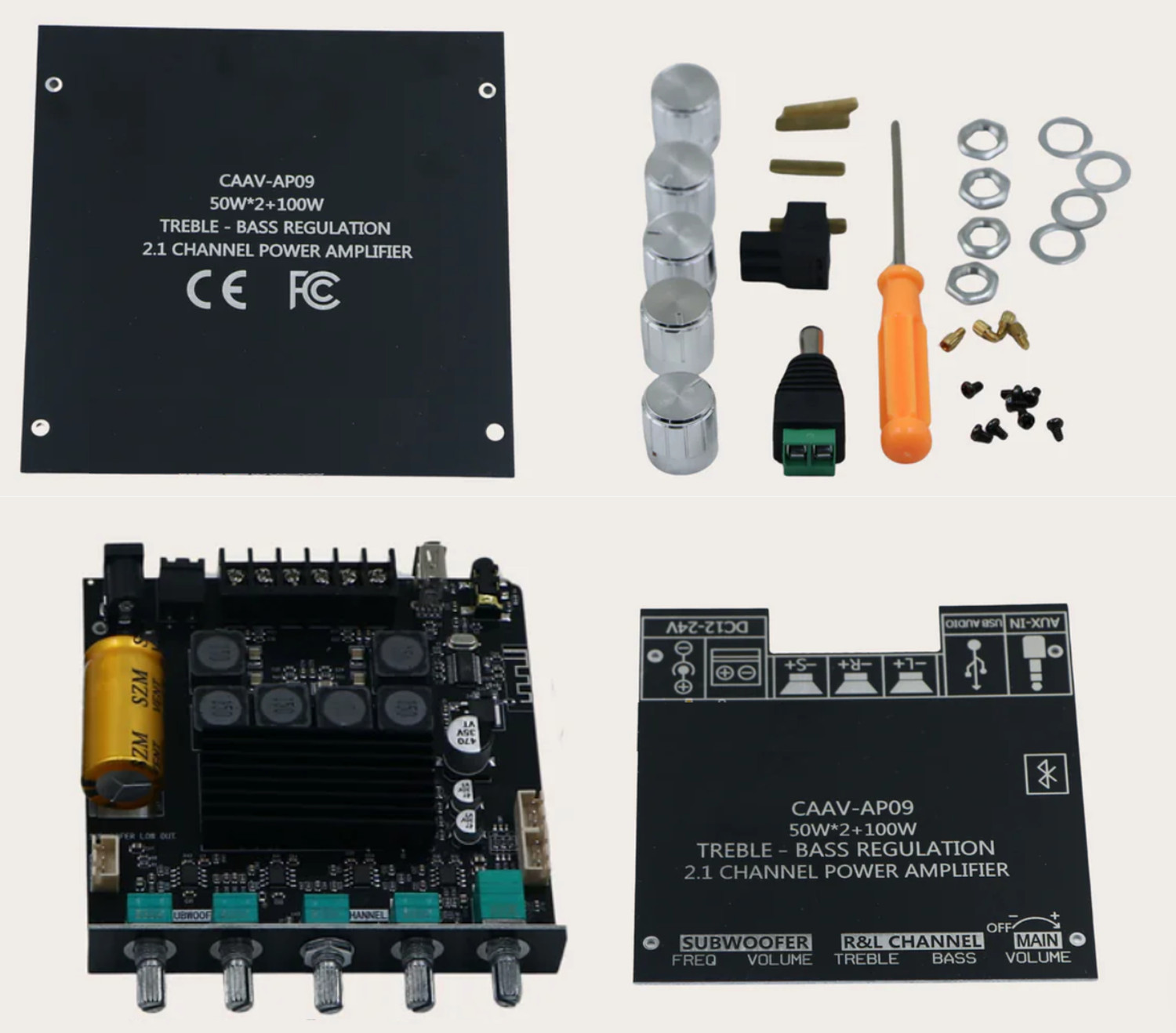 DHIYONAH CAAV-AP09 2.1 Channel Bluetooth Audio Amplifier - Image 1