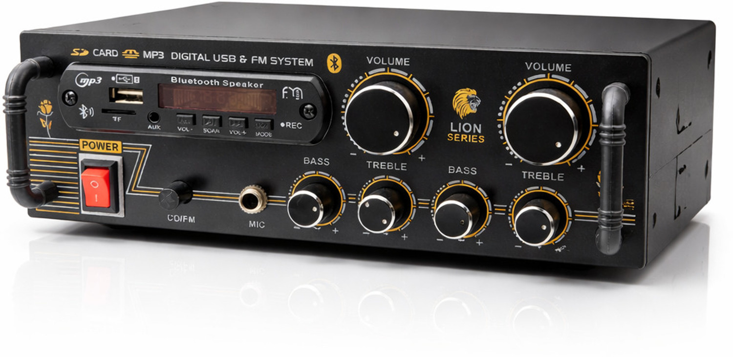 Image of FINE Black IPL AMPLIFIER Multimedia Player with Bluetooth,Aux,FM Radio. 150 W AV Power Amplifier (Black)