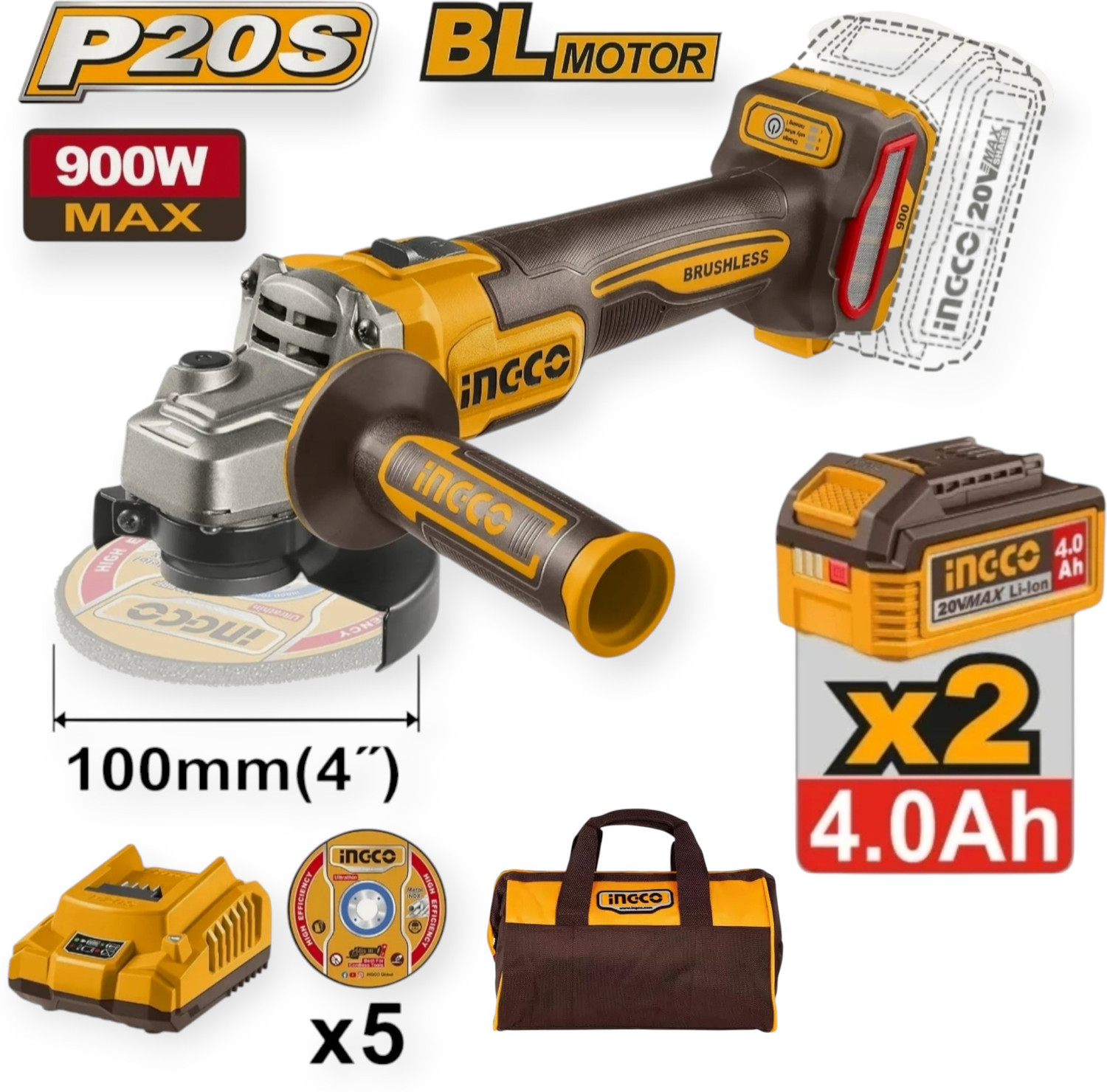 Image of HIKOKI PDA100MS7Z Angle Grinder (100 mm Wheel Diameter)