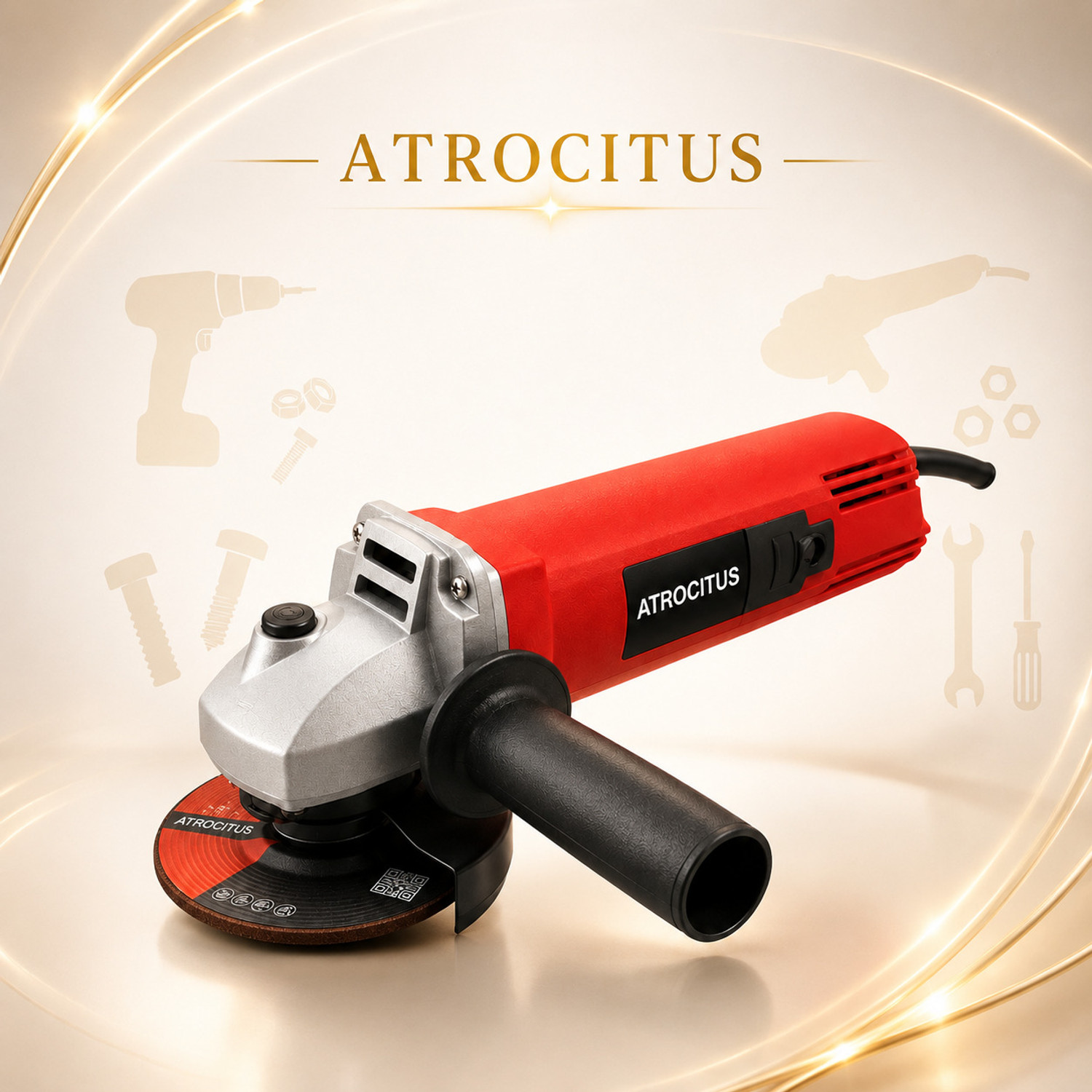 Image of RanPra LONG HANDLE 4INCH ANGLE GRINDER | CUTTING WHEEL| TOOLKIT Angle Grinder (100 mm Wheel Diameter)