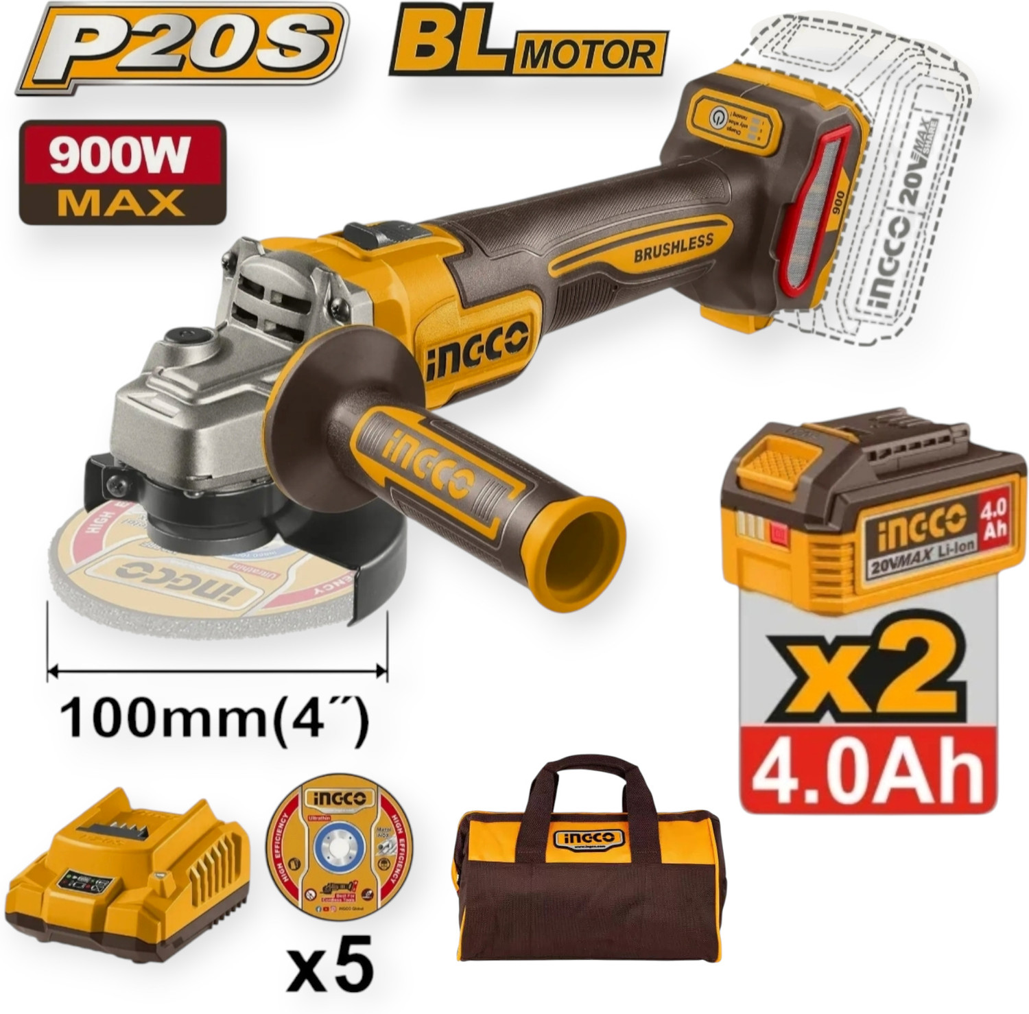 Image of RanPra COMBO OF ANGLE GRINDER & 7KG DEMOLITION BREAKER & MARBLE CUTTER Angle Grinder (10 mm Wheel Diameter)