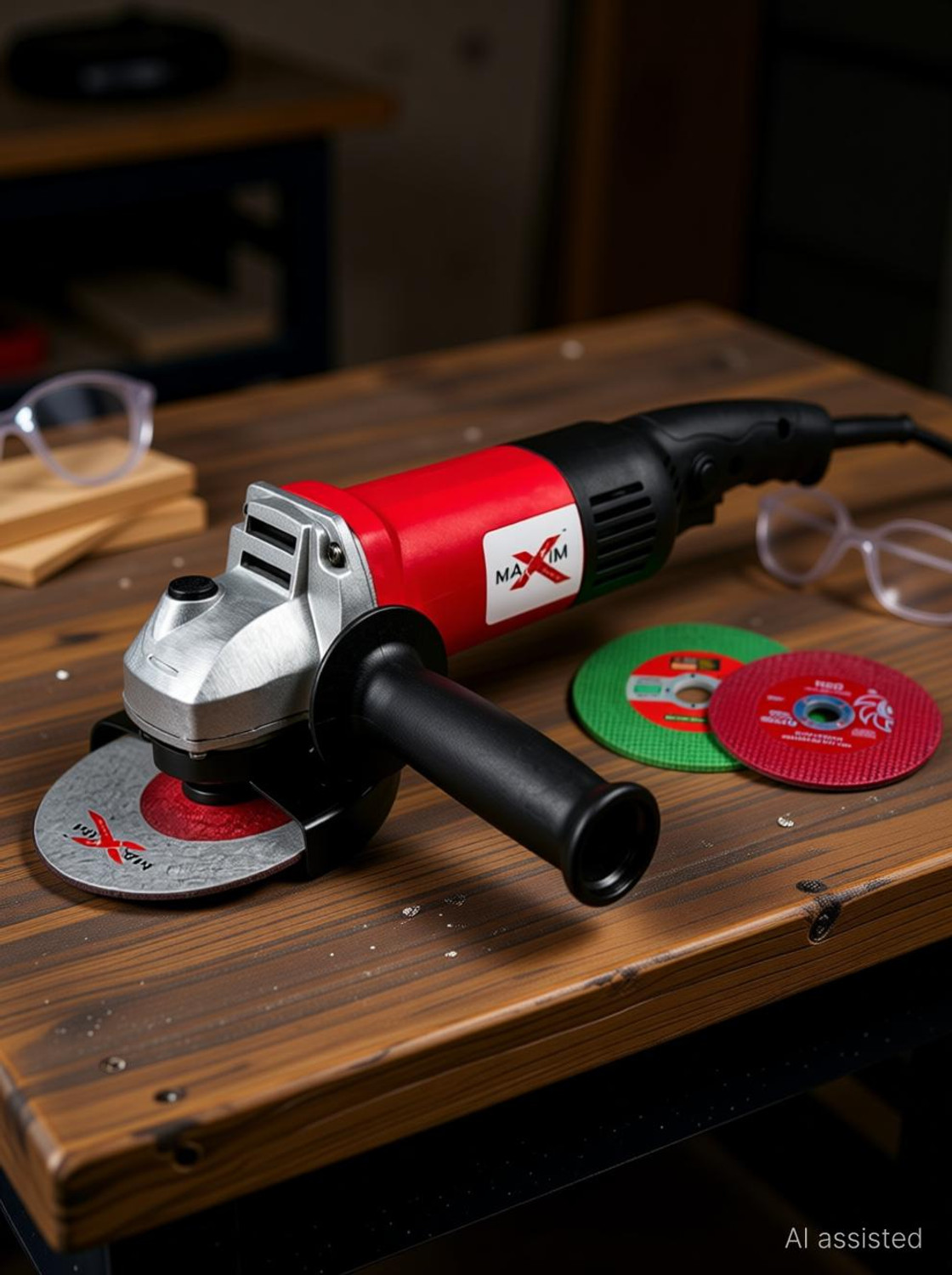 Image of RanPra LONG HANDLE 4INCH ANGLE GRINDER | CUTTING WHEEL| TOOLKIT Angle Grinder (100 mm Wheel Diameter)