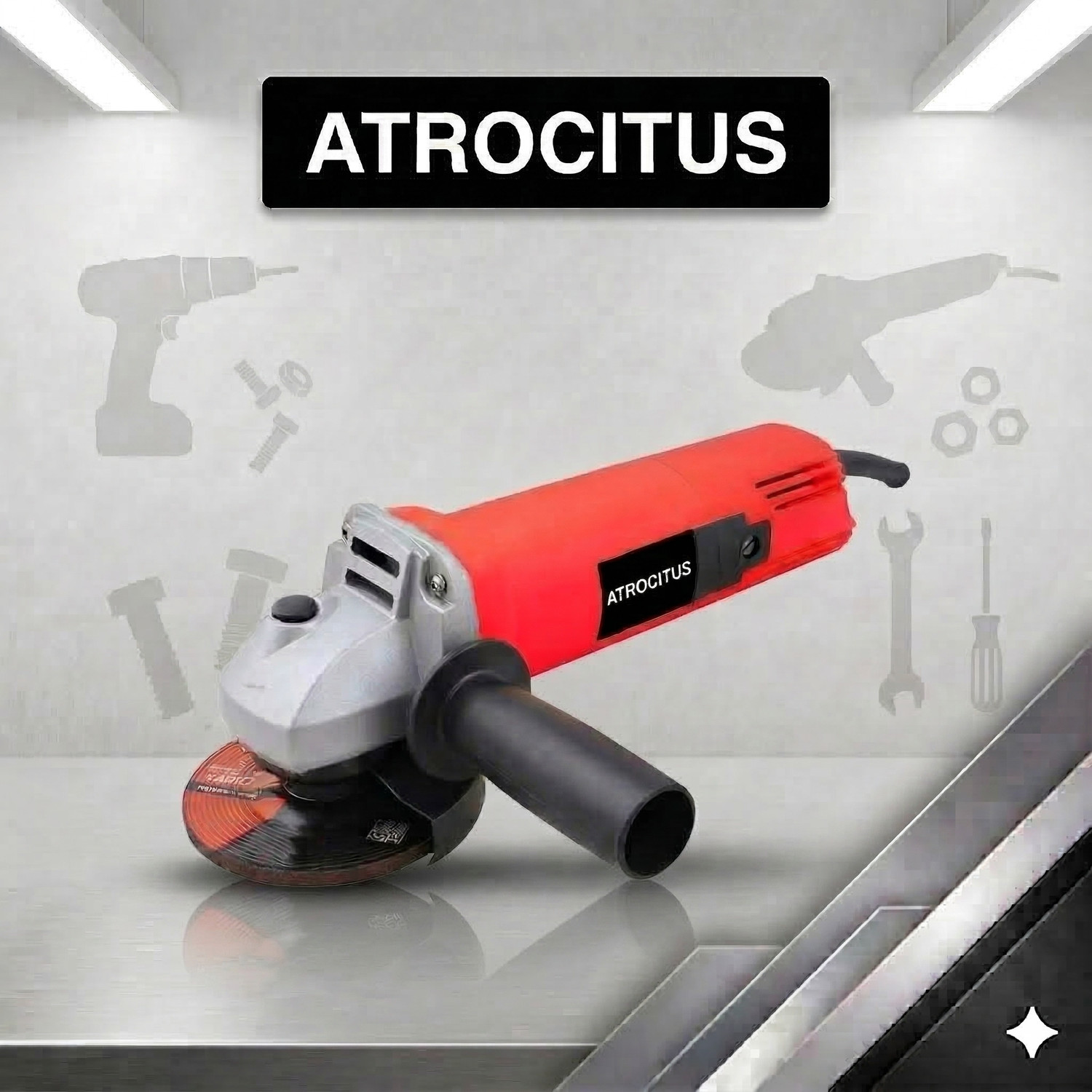 Image of RanPra LONG HANDLE 4INCH ANGLE GRINDER | CUTTING WHEEL| TOOLKIT Angle Grinder (100 mm Wheel Diameter)