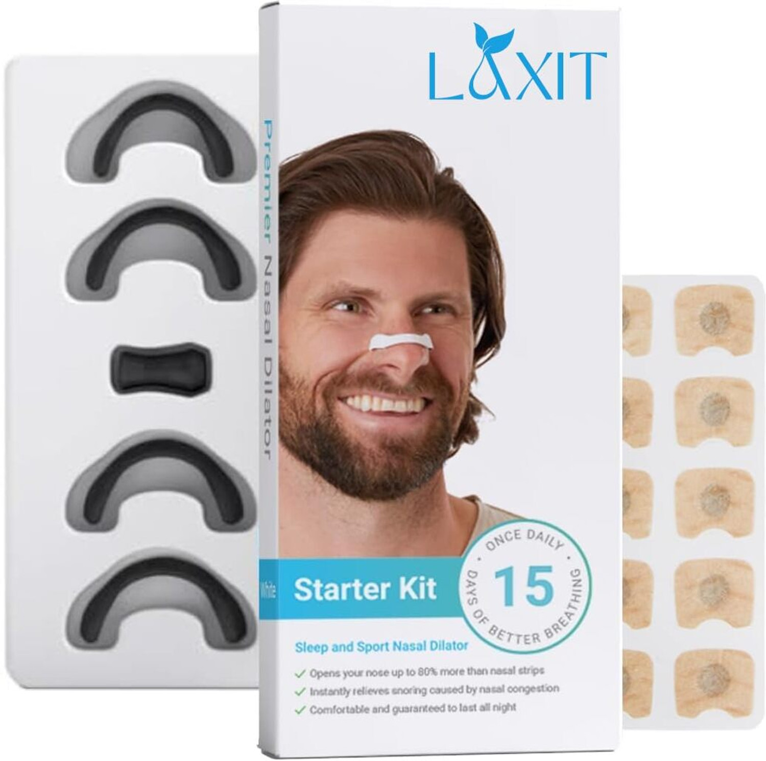 LAXIT Anti Snoring Nasal Strips Pack of 15 - Image 1