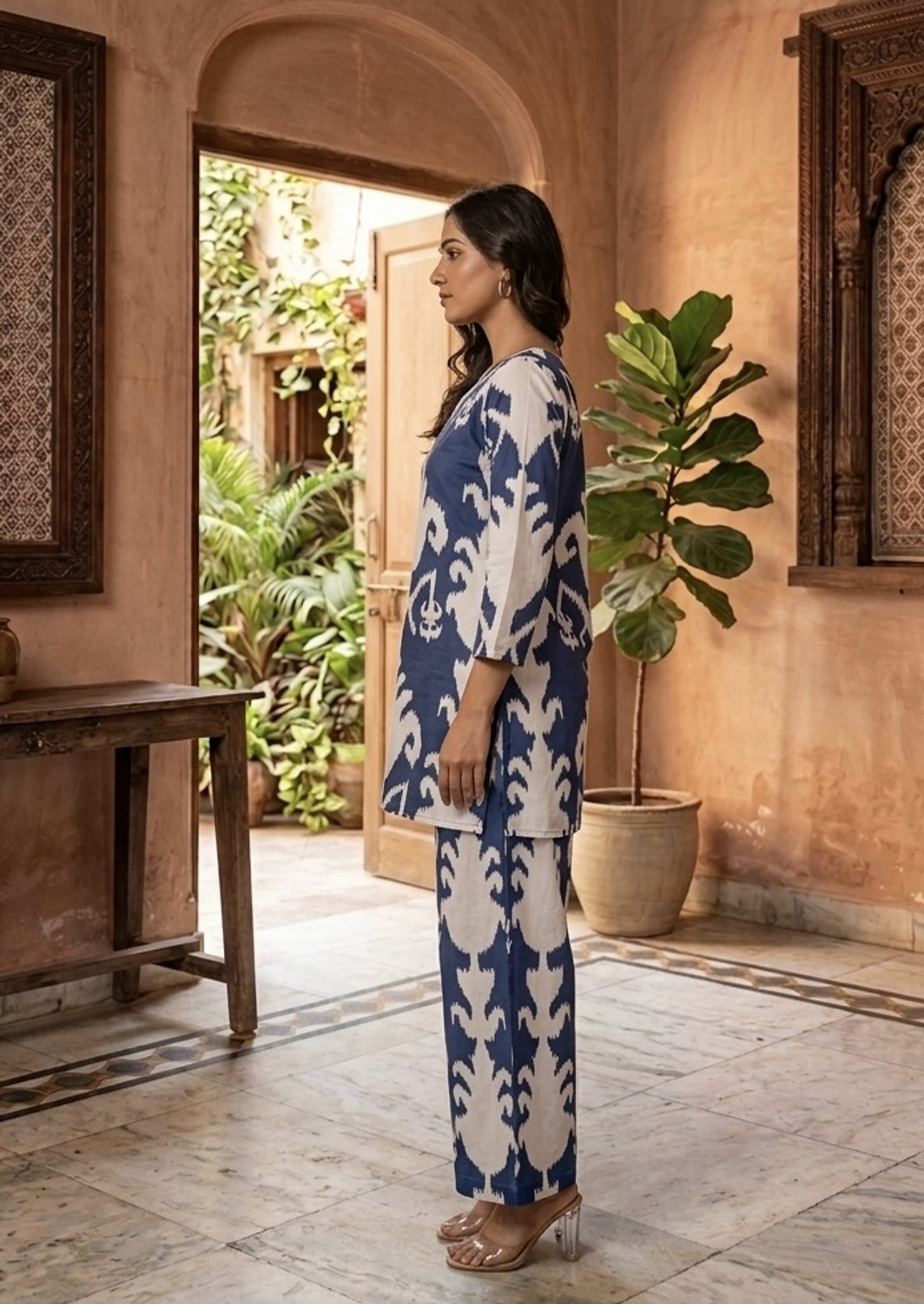 Image of Isha e Kart Top Palazzos Co-ords Set
