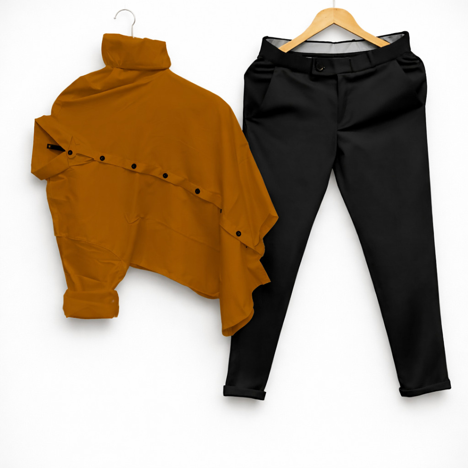 Image of VUONFAB Men Cotton Blend Shirt Pant Set