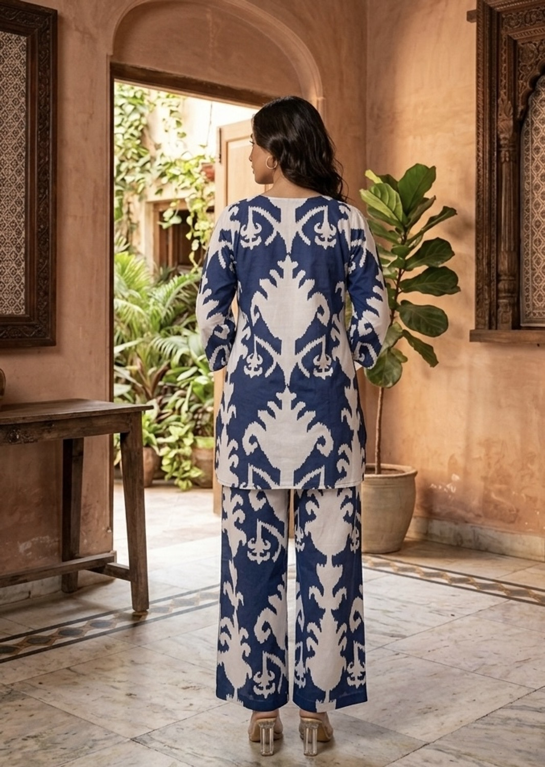 Image of Isha e Kart Top Palazzos Co-ords Set