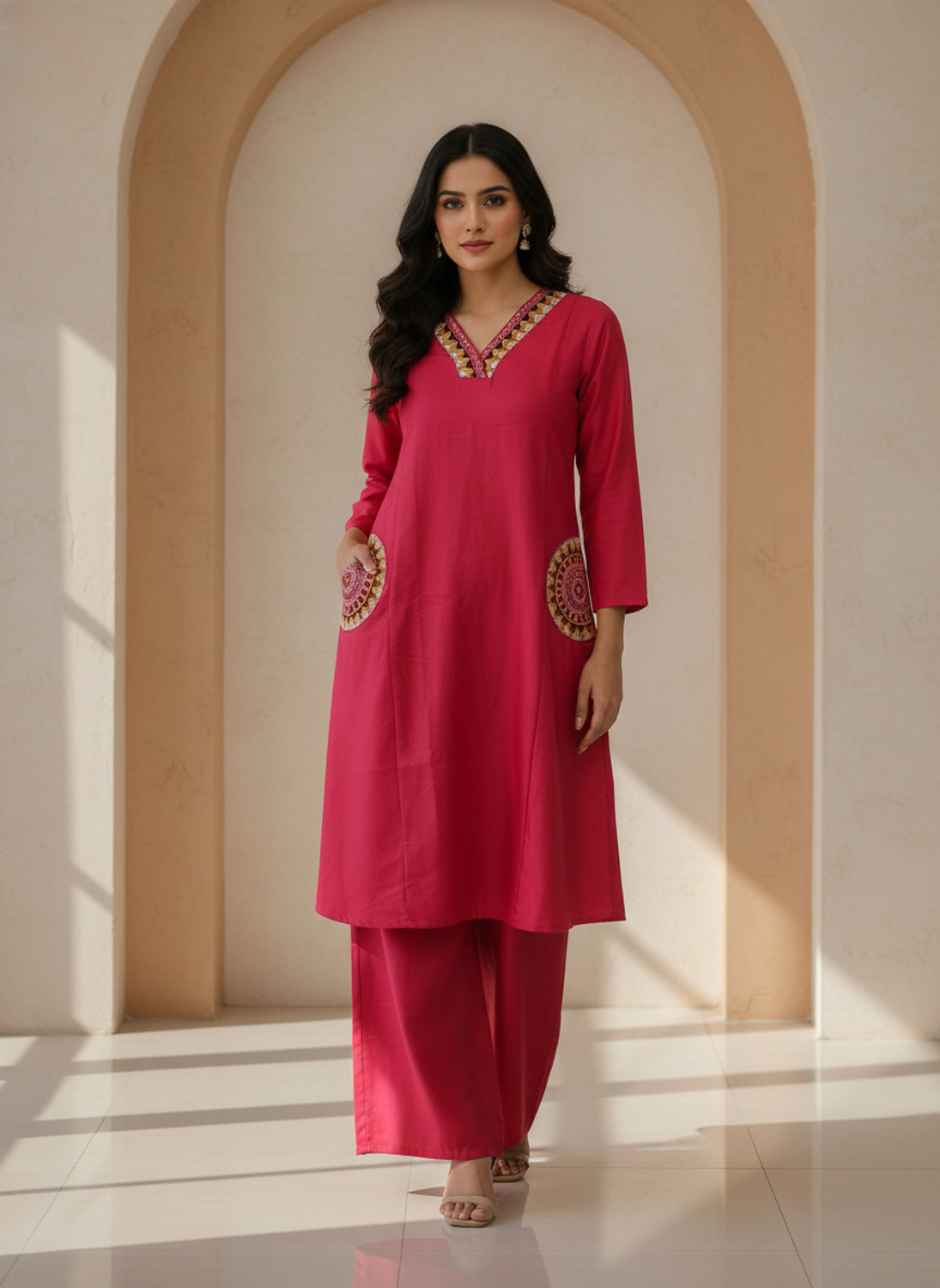 Image of Happy Design Tunic Palazzos Co-ords Set