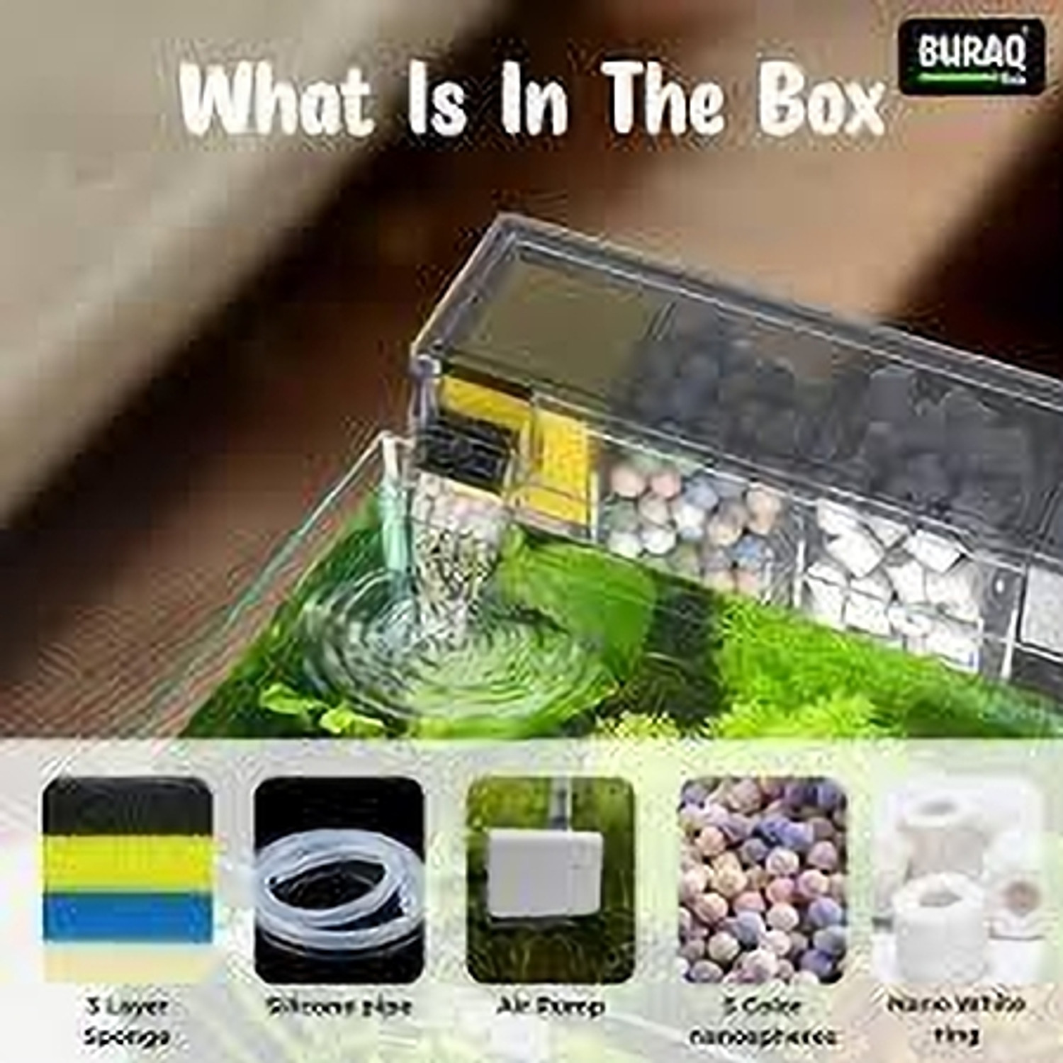 Image of LINY Power Aquarium Filter (Mechanical Filtration for Salt Water and Fresh Water)