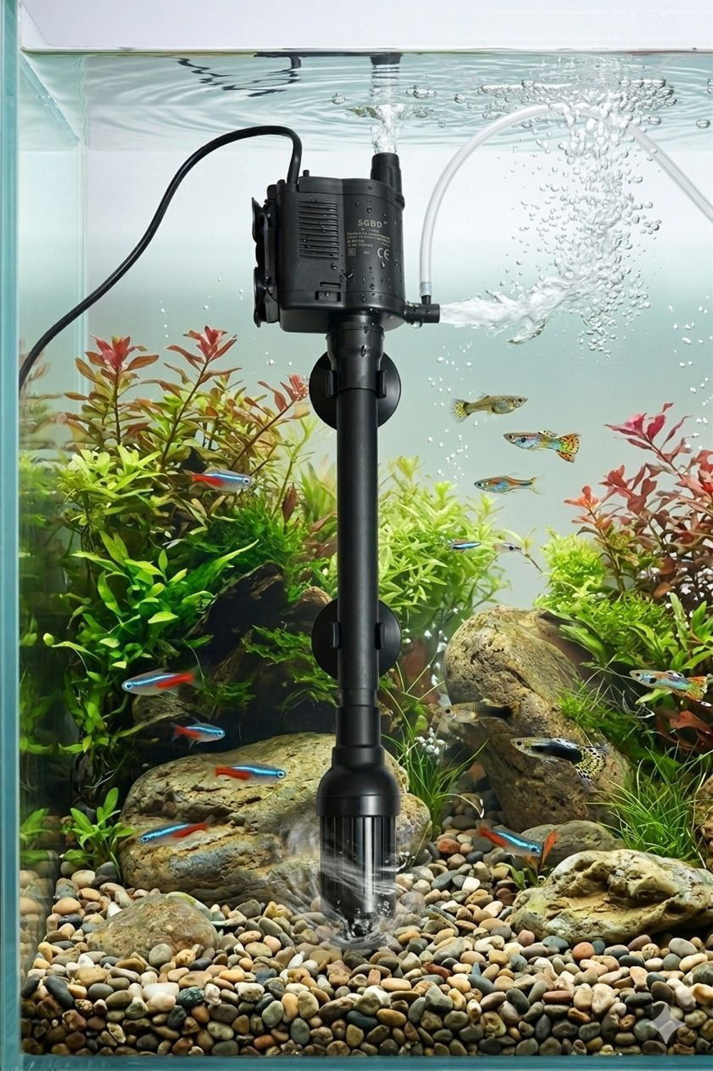 Image of MyPetFishy WP-2990 Power Aquarium Filter (Biological Filtration for Salt Water and Fresh Water)