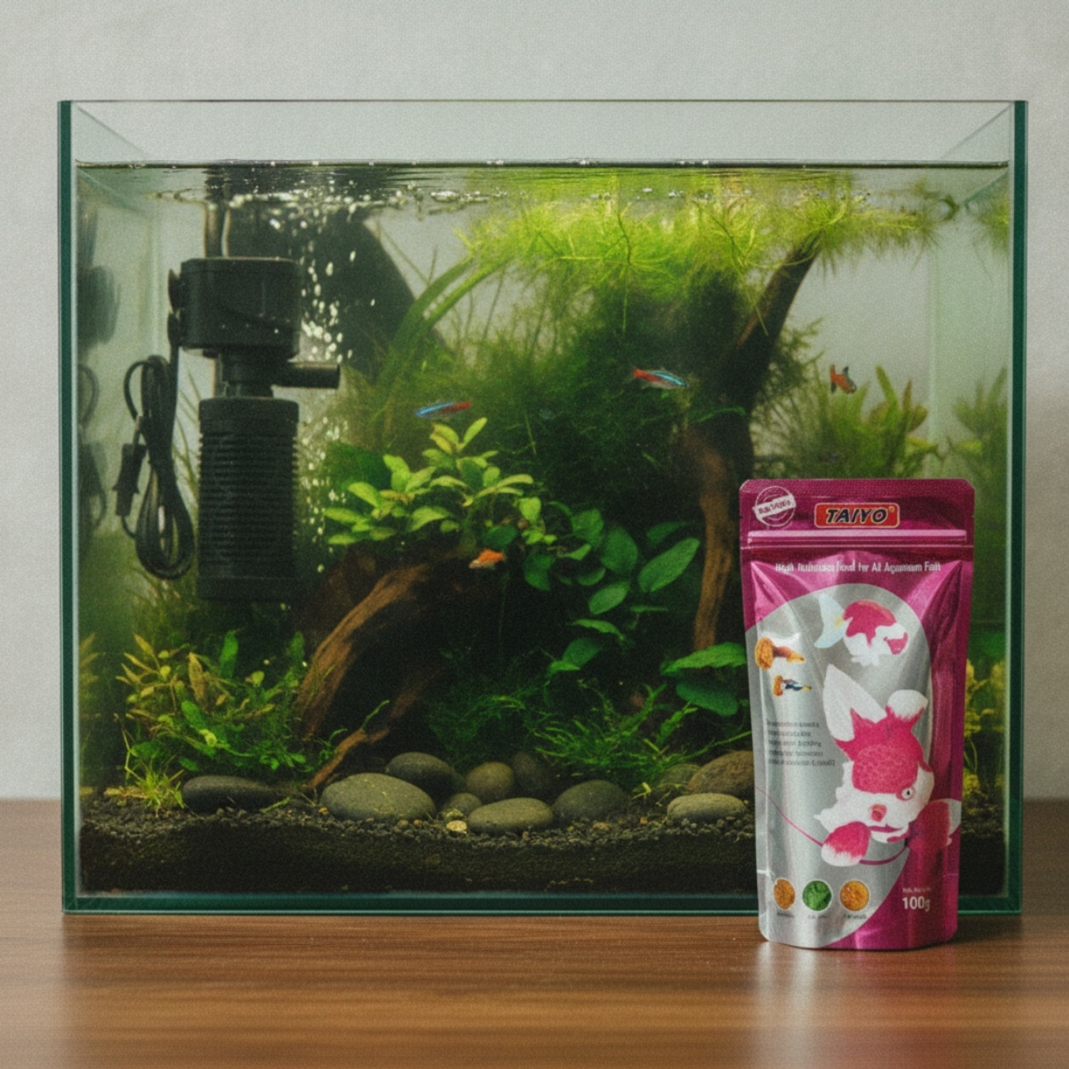 Image of Buraq 2 In 1 Aquarium Essentials Kit 15W Aquarium Filters + Light Power Aquarium Filter (Mechanical Filtration for Salt Water and Fresh Water)