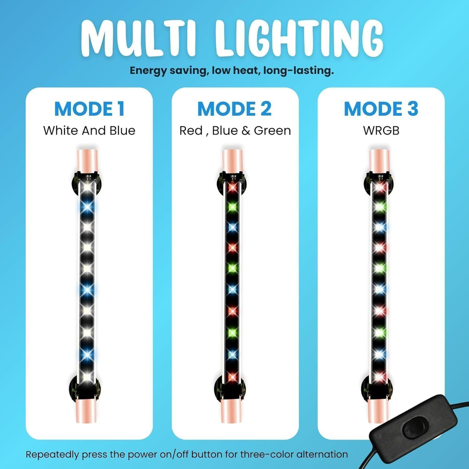 Image of Buraq Multicolor LED Aquarium Light (Freshwater Fish Tank, Freshwater Planted Tank)