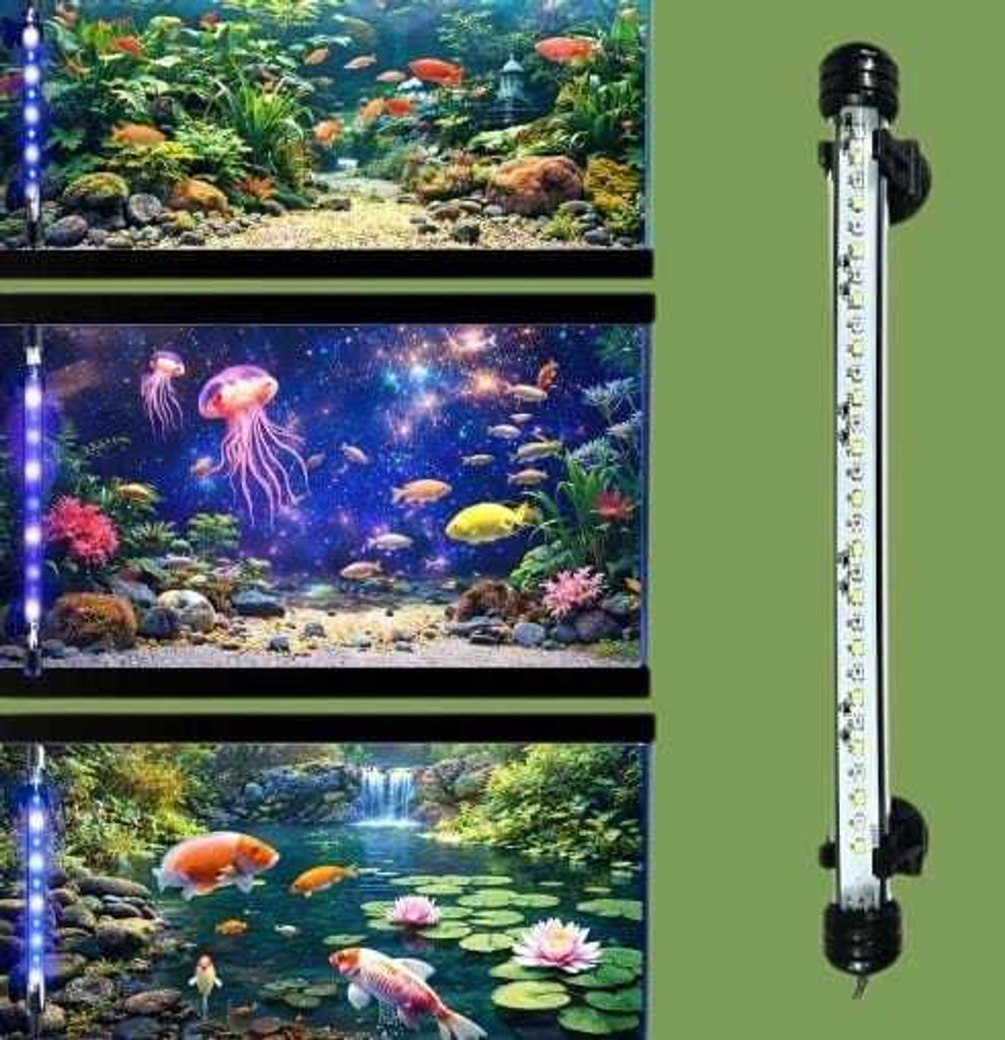 Image of Buraq Multicolor LED Aquarium Light (Freshwater Fish Tank, Freshwater Planted Tank)
