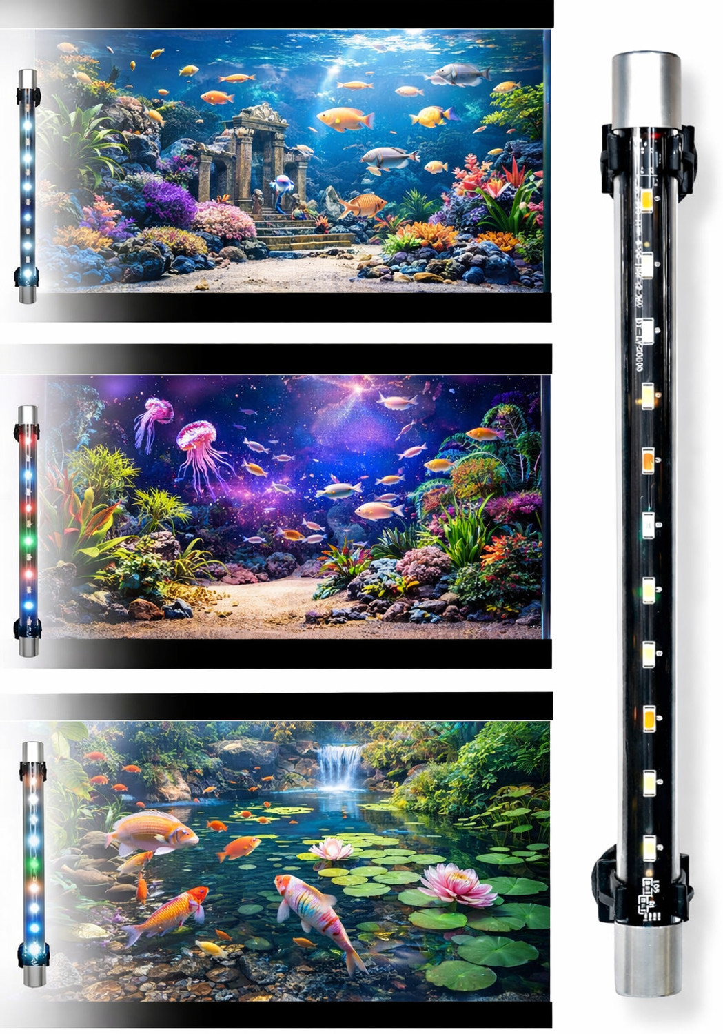 Image of Buraq Multicolor LED Aquarium Light (Freshwater Fish Tank, Freshwater Planted Tank)