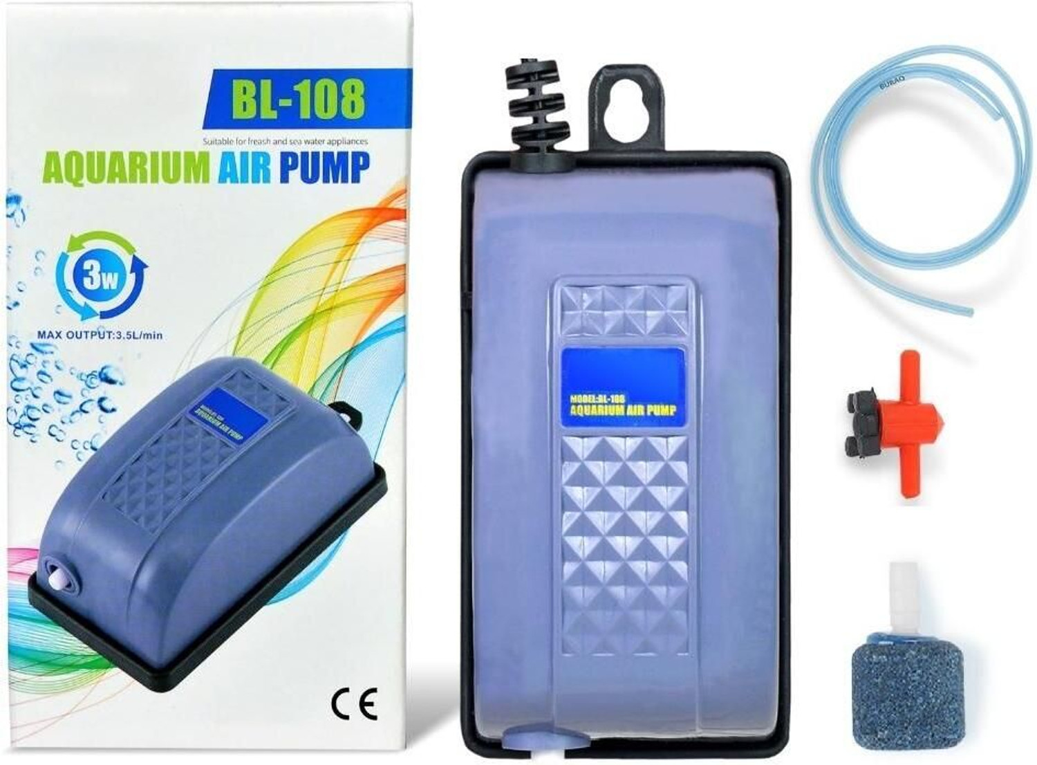 Image of SOBO Submersible Pump WP-5200 (Pack of 1) | Power: 75W (Flow MAX: 3500L /Hr | Height MAX: 3 Meters) | Water Aquarium Pump (270 cm)