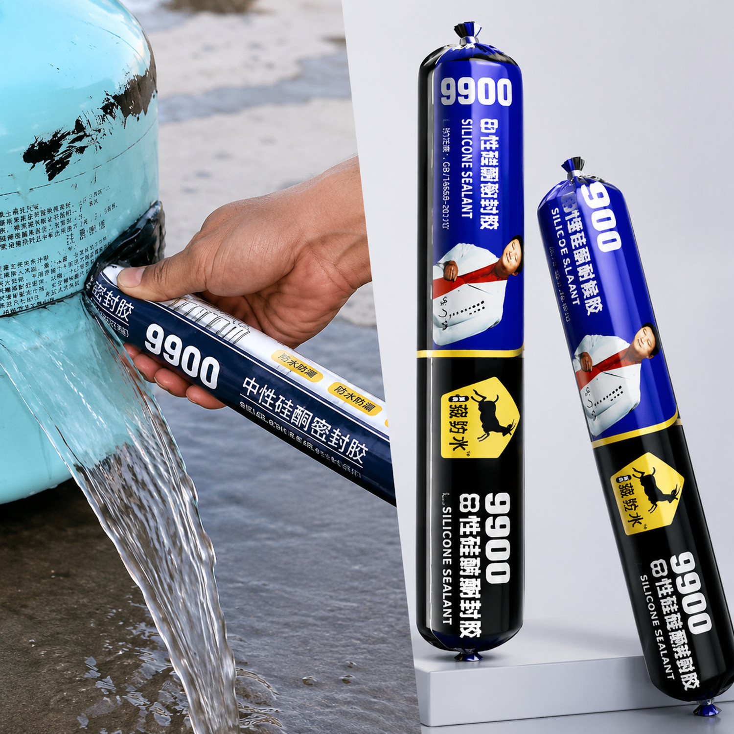 Image of wacker Fishkings Black 121 Silicone Aquarium Sealant (310 ml)