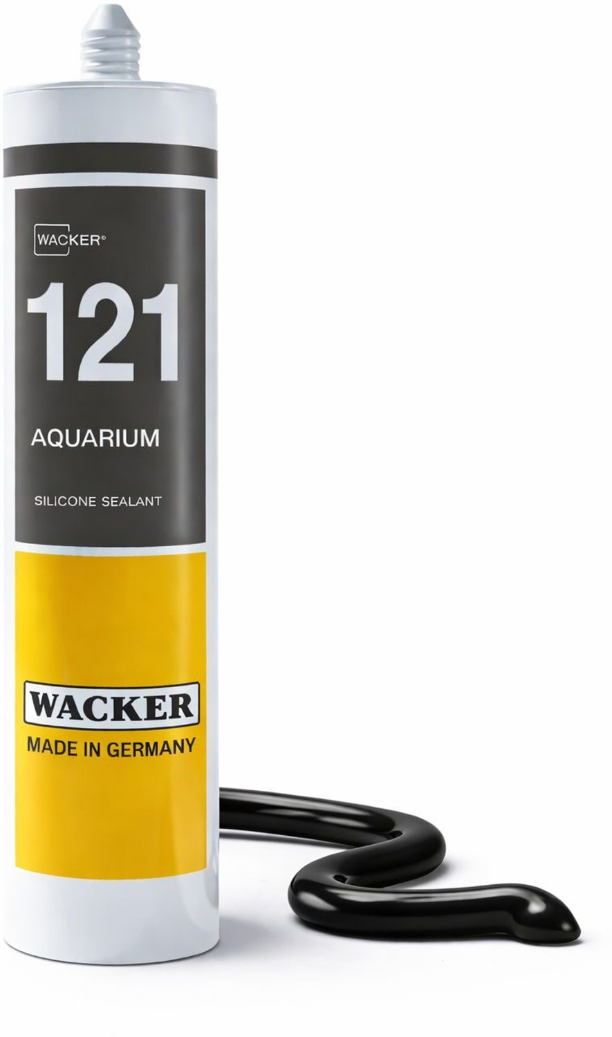 Image of wacker Fishkings Black 121 Silicone Aquarium Sealant (310 ml)