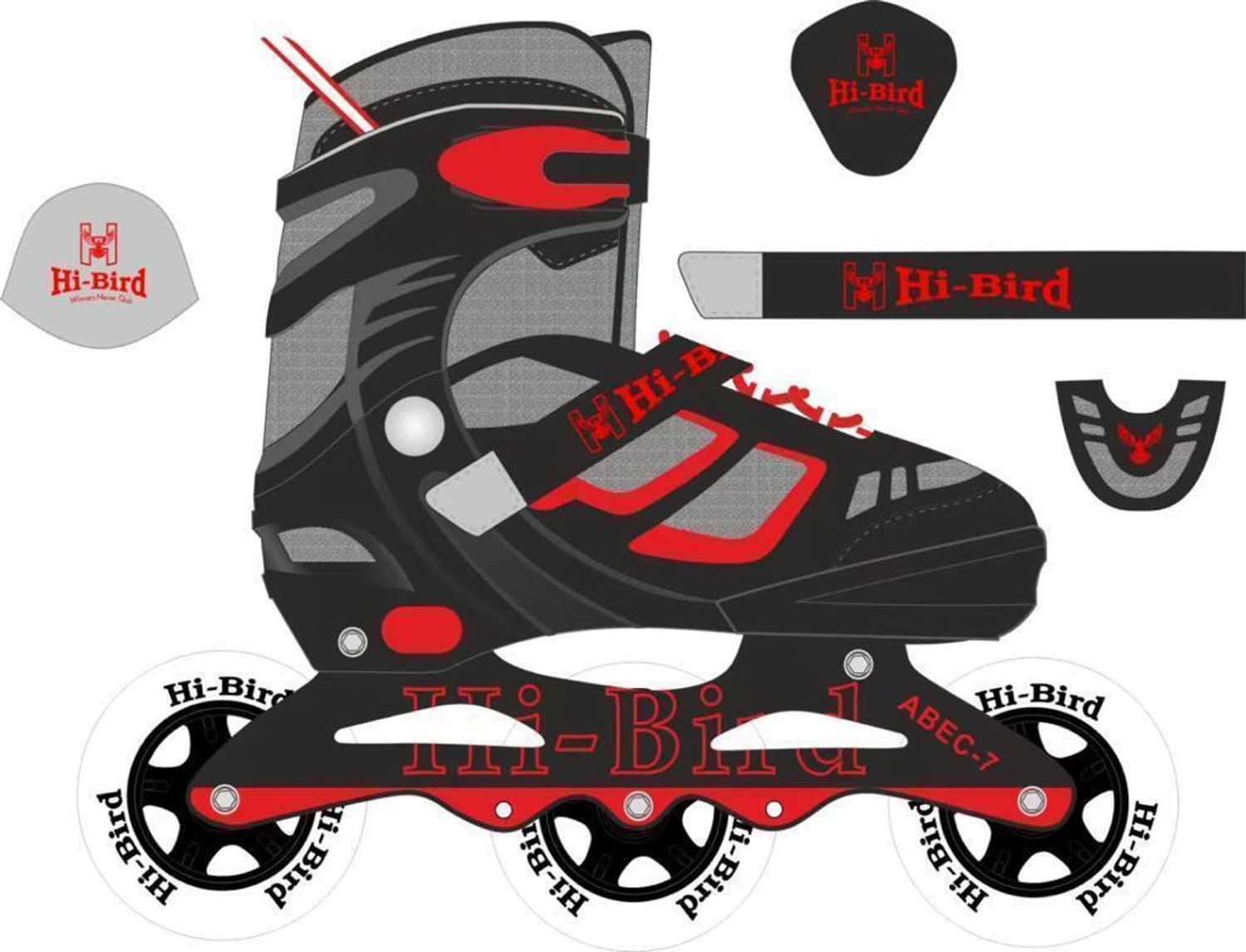 Image of Konex 4 Wheel Inline Skates | Adjustable PU Wheel Roller Skating Shoes (Large: 35-38) In-line Kids (Adjustable, Intermediate, Blue)