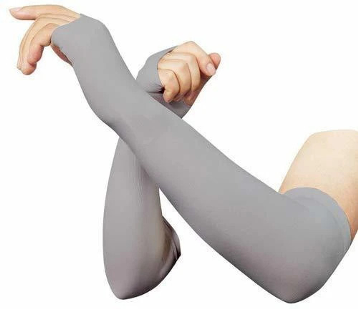 Image of MSR STORE Cotton Arm Sleeve For Boys & Girls (Free, Grey)