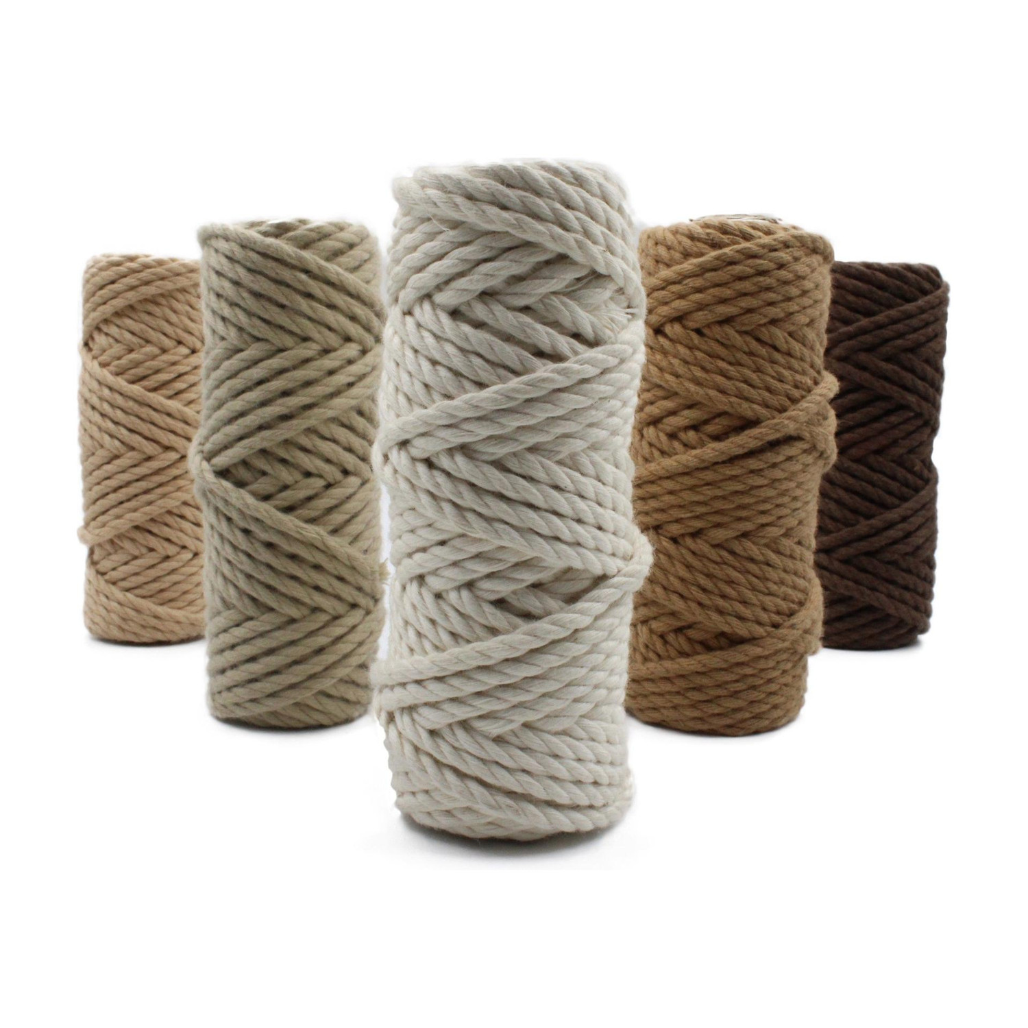 Image of Bobbiny 3MM 50 Meter Braided /Knitted Nylon Macrame PP Knot Thread and Beading Cord
