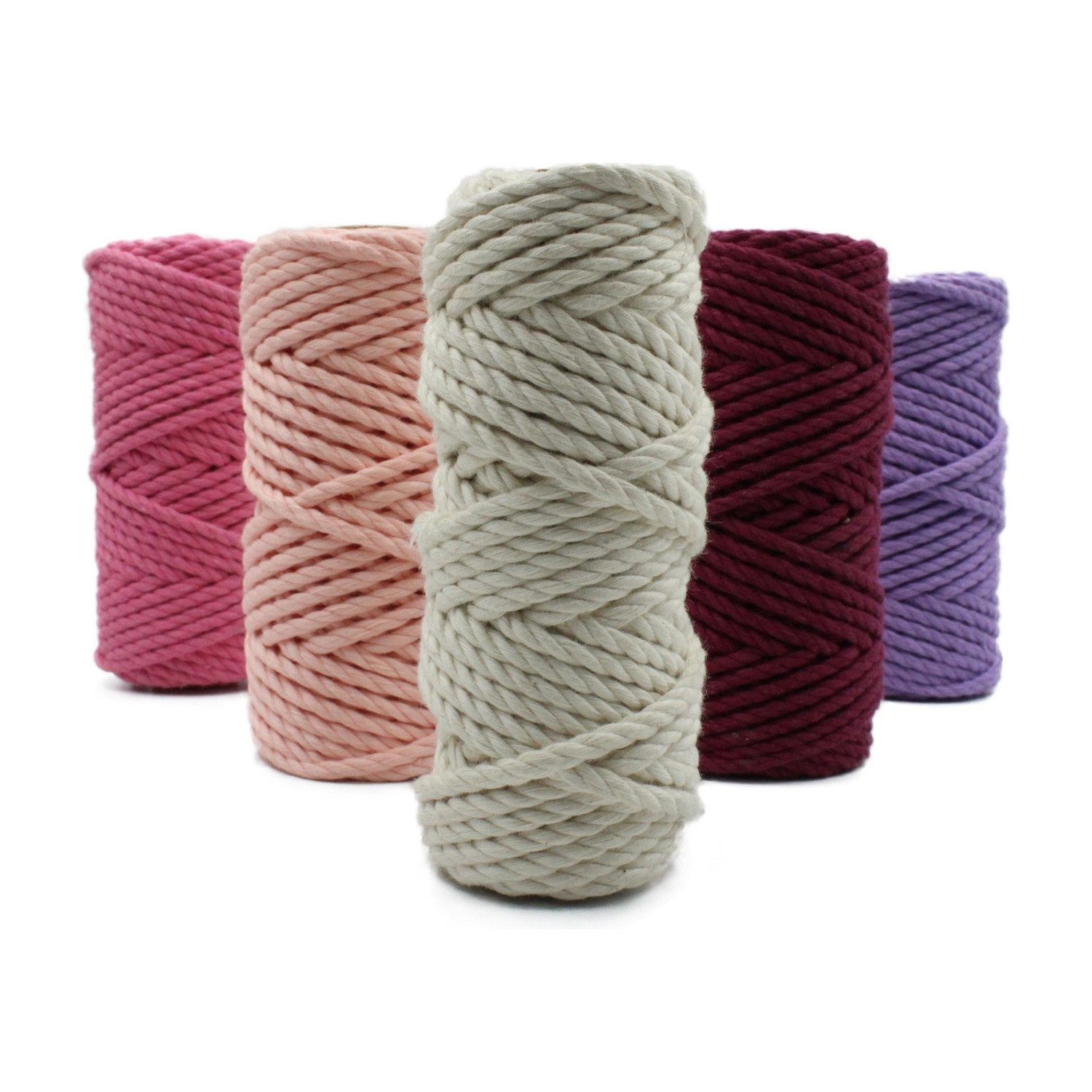 Image of Bobbiny 3MM 50 Meter Braided /Knitted Nylon Macrame PP Knot Thread and Beading Cord