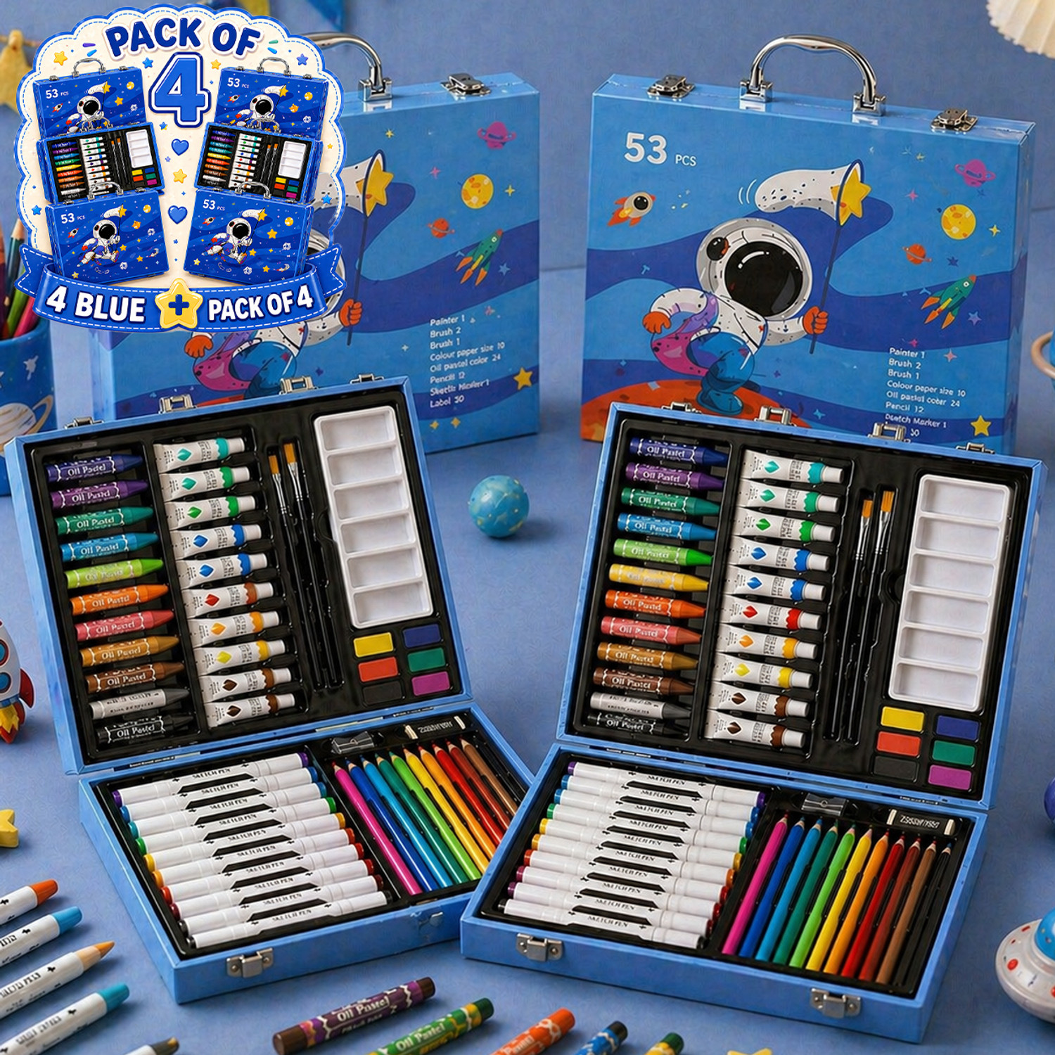 Image of Camel ARTIST ACRYLIC 24 COLOURS X 9 ML EACH & ARTISTS' MINIATURE BRUSH SET OF 12