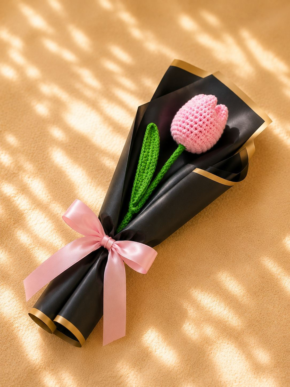 ANITI Crochet Tulip Flower Bouquet - Image 1