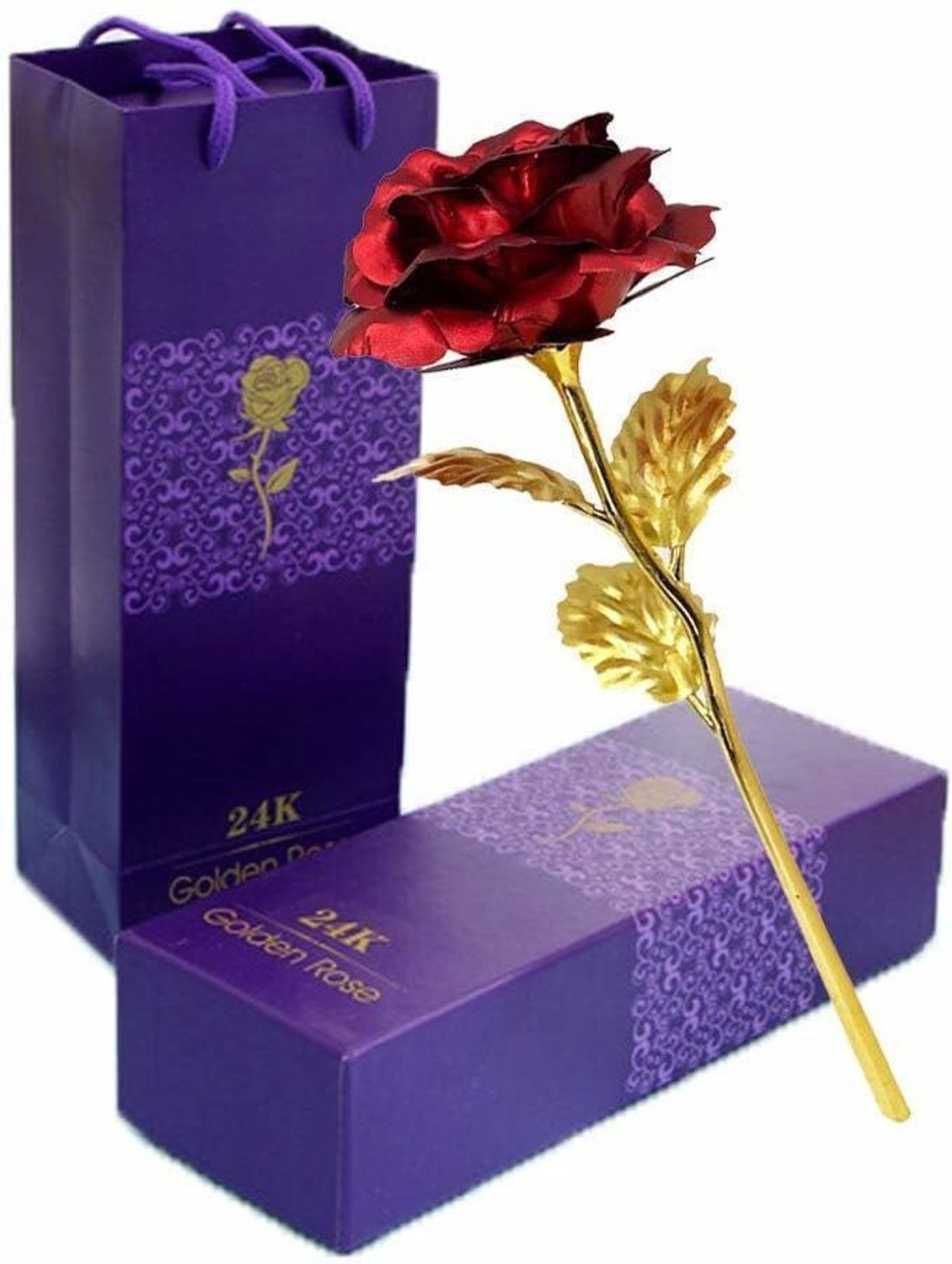APEROL 24K Gold Plated Red Rose - Image 5