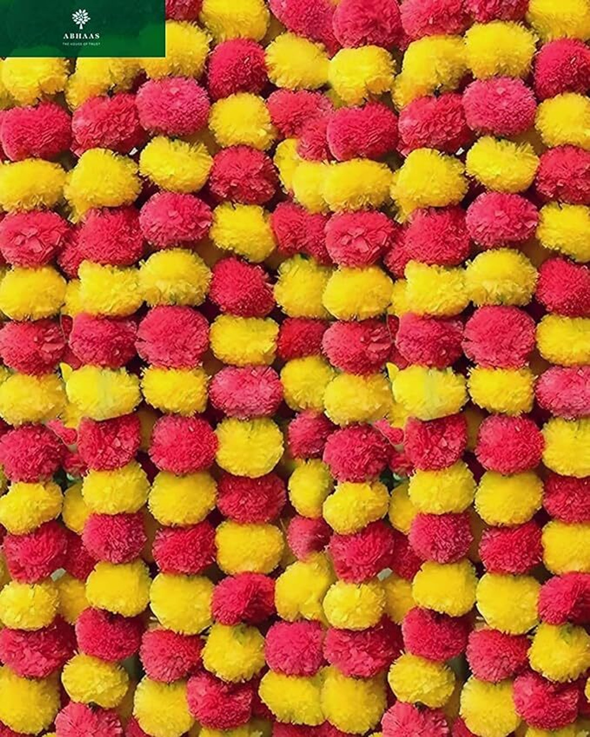 Image of DUOFU Fluppy Multicolor Marigold Artificial Flower (152 cm, Pack of 15, Vine & Creepers)