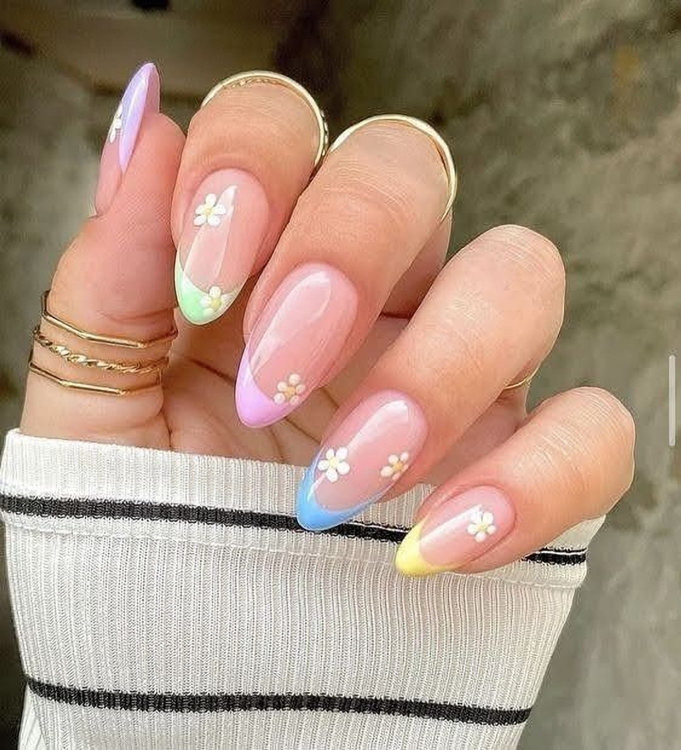 Image of NAILSFOREVE PRESS ON NAIL WHITE, PINK, BLACK (Pack of 10)