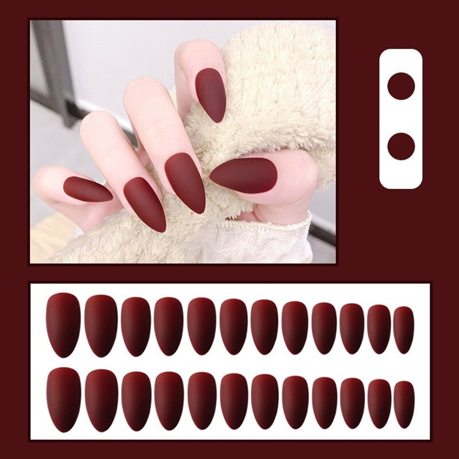Image of NAILSFOREVE PRESS ON NAIL WHITE, PINK, BLACK (Pack of 10)