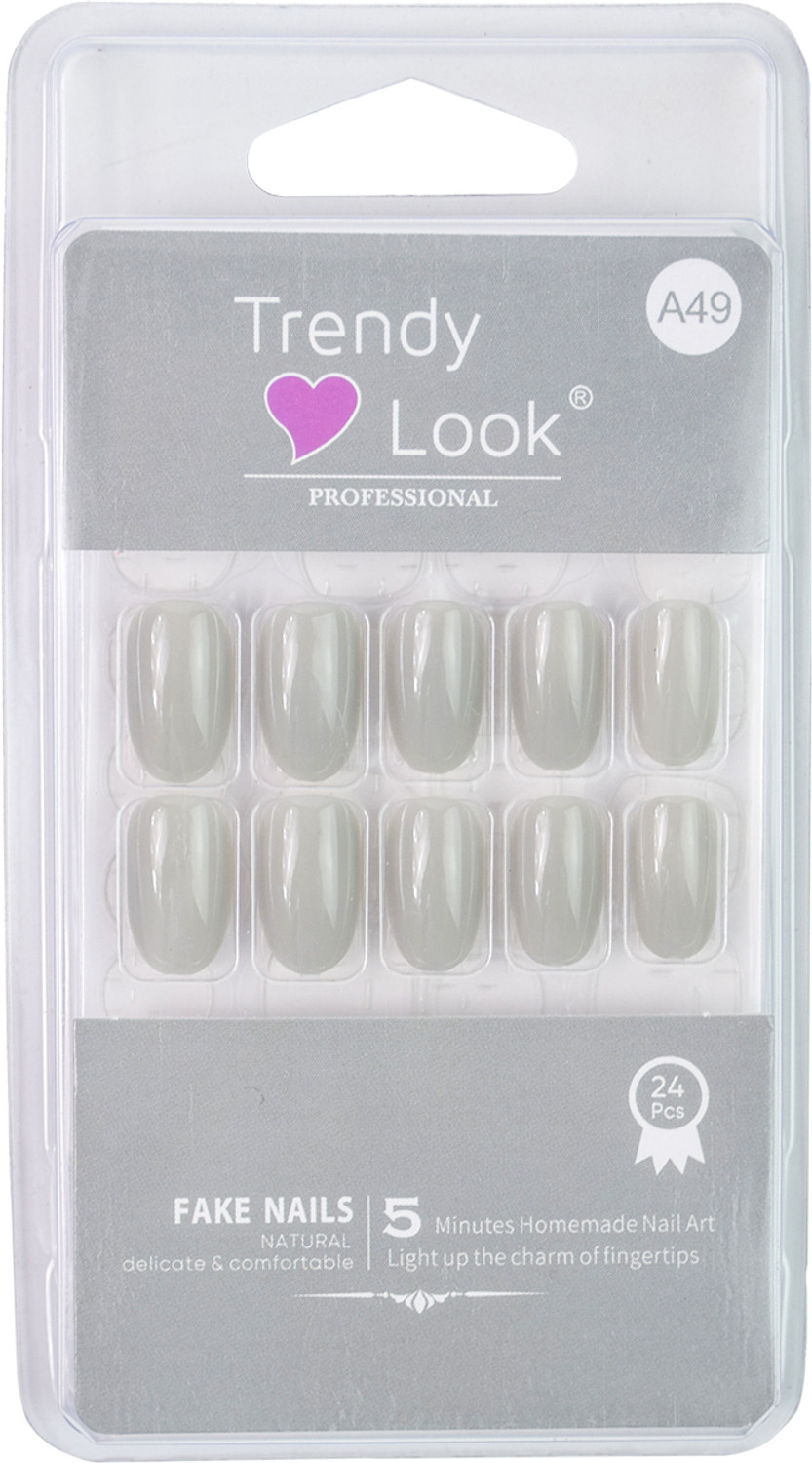 Image of NAILSFOREVE PRESS ON NAIL WHITE, PINK, BLACK (Pack of 10)