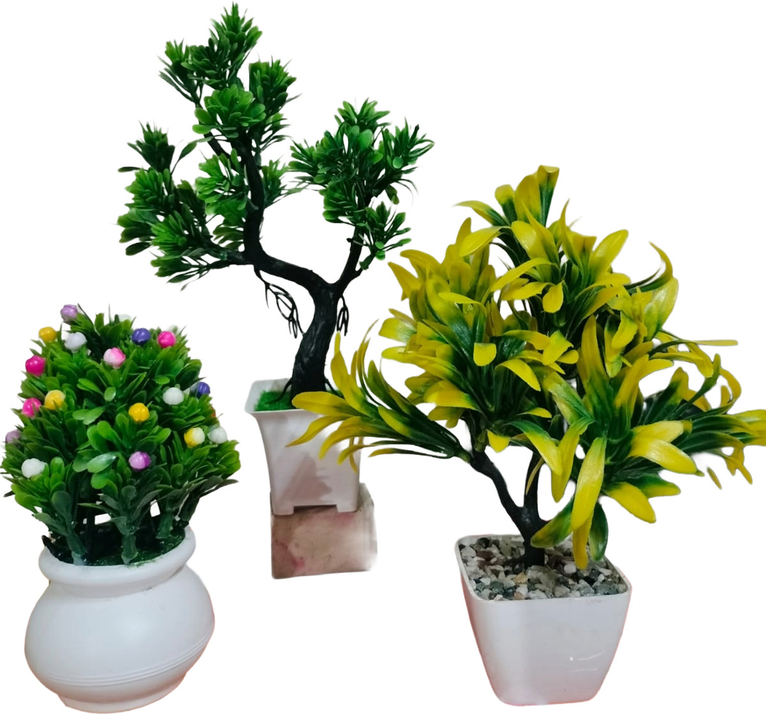 roy atifical palnt Mini Potted Decorative Plants Set of 3 Bonsai - Image 1