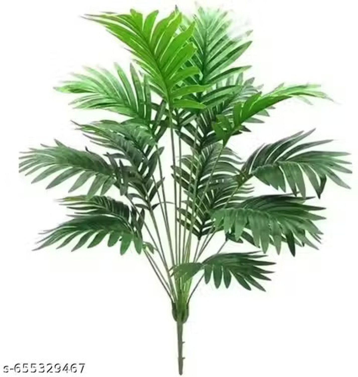 Image of Conisstore Artificial Beautiful 12 Leafs Tree Home Interior & Exterior Plant Palm Tree Artificial Plant (60 cm, Green)