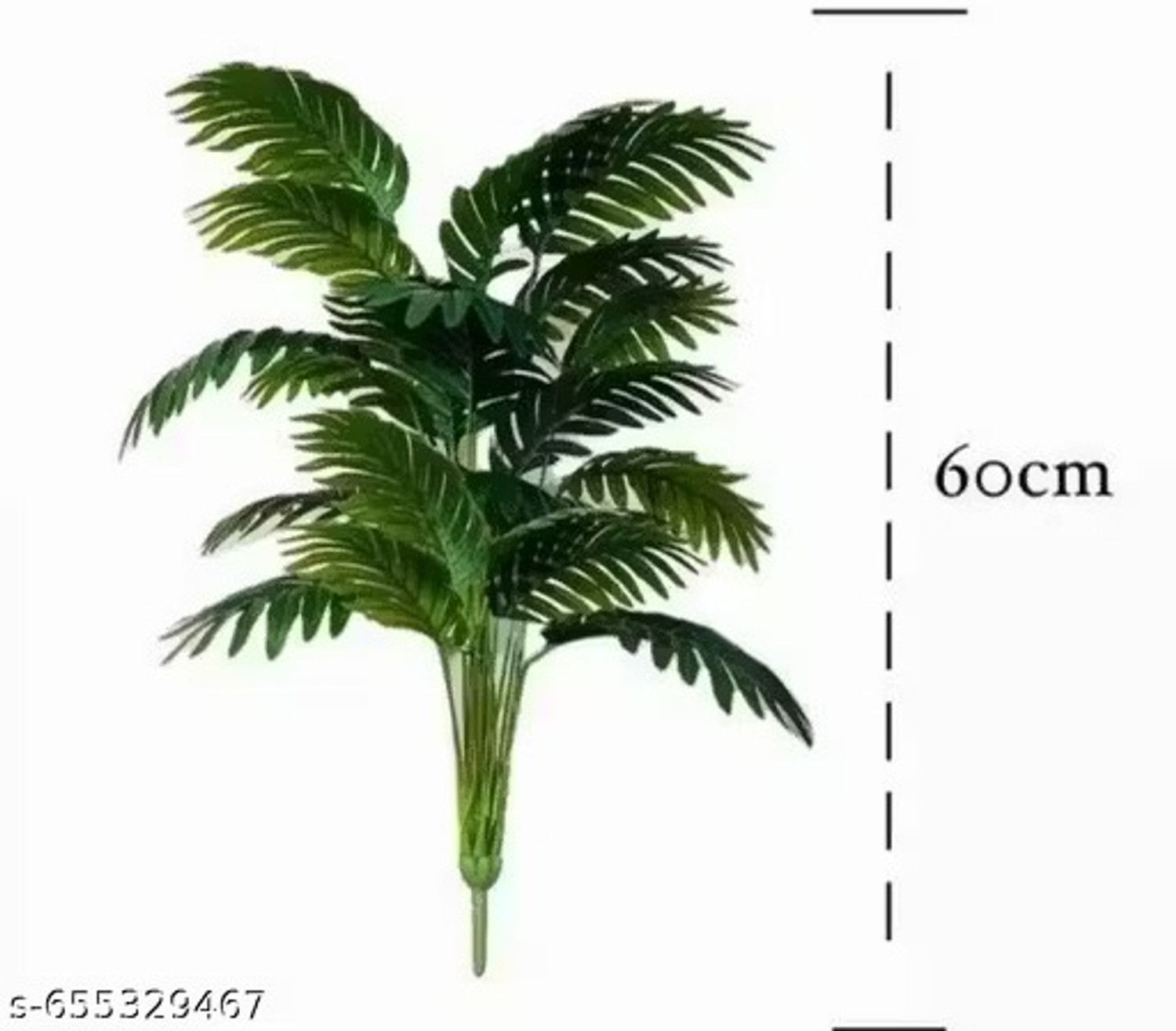 Image of Conisstore Artificial Beautiful 12 Leafs Tree Home Interior & Exterior Plant Palm Tree Artificial Plant (60 cm, Green)