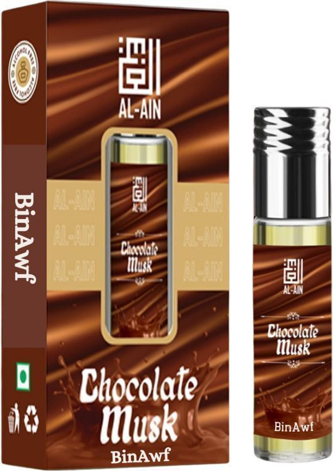 Binawf Al Ain Chocolate Musk 100% Alcohol Free - Image 1