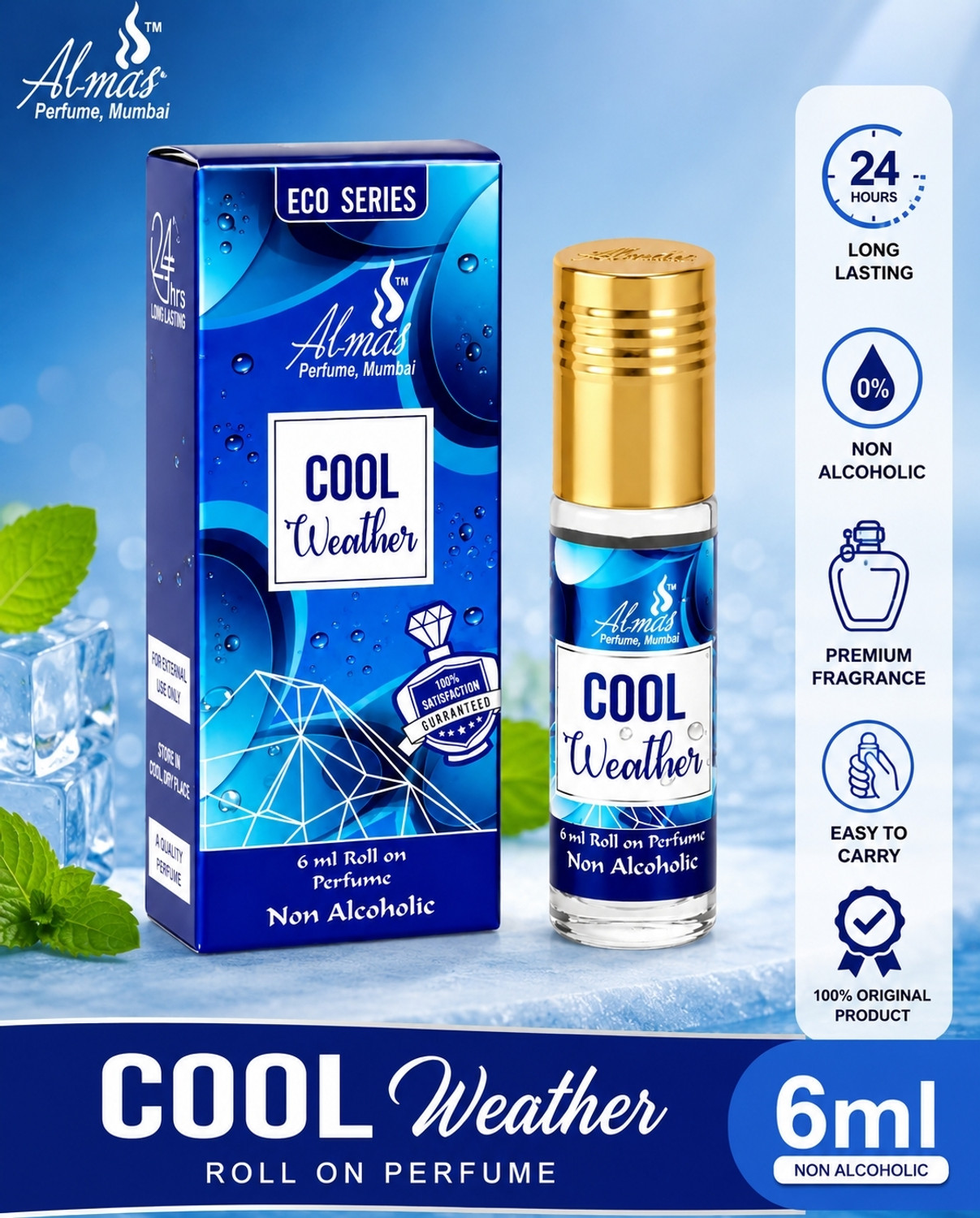 Image of Al Nuaim DIRHAM 20 ML ROLL ON ATTAR (PACK OF 2) GIFT PACK Herbal Attar (Musk)