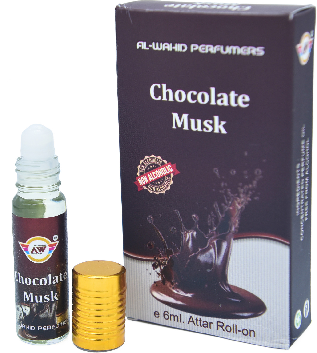 Image of al-wahid Chocolate Premium Attar| Unisex Non-Alcoholic Roll-On| Floral Attar (Chocolate)