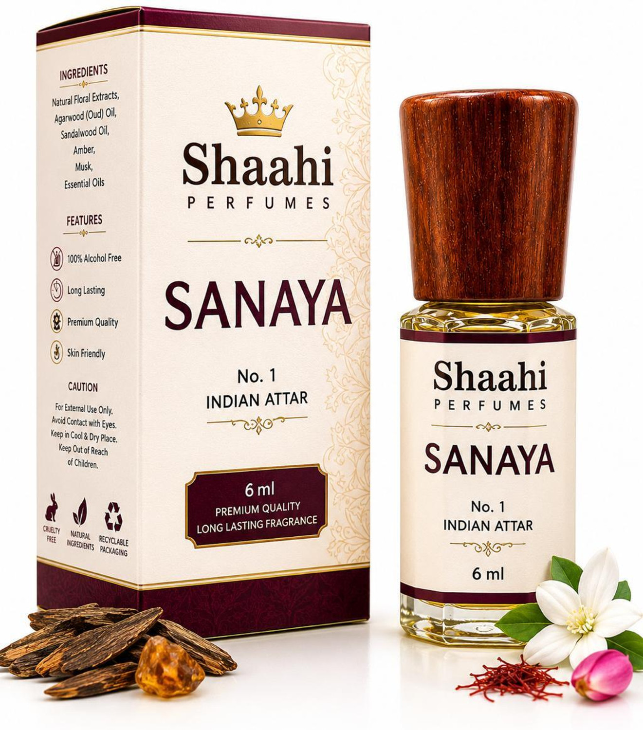 Image of Al Nuaim DIRHAM 20 ML ROLL ON ATTAR (PACK OF 2) GIFT PACK Herbal Attar (Musk)