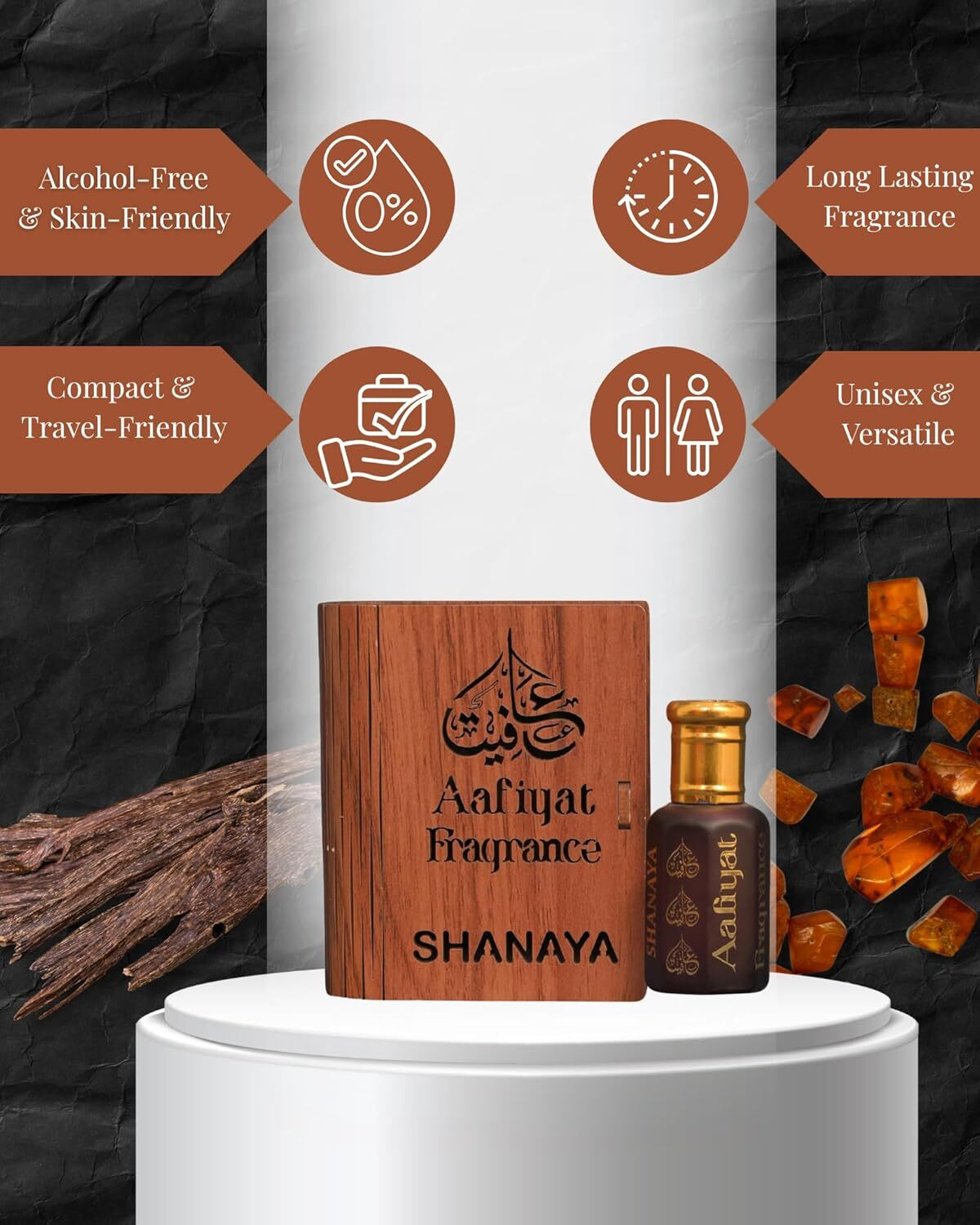 Image of Fruitcolor Al-Jawahar Attar BAKHOOR 14 ml Long Lasting Non-Alcoholic Multiple Pack of 2 Floral Attar (Floral)
