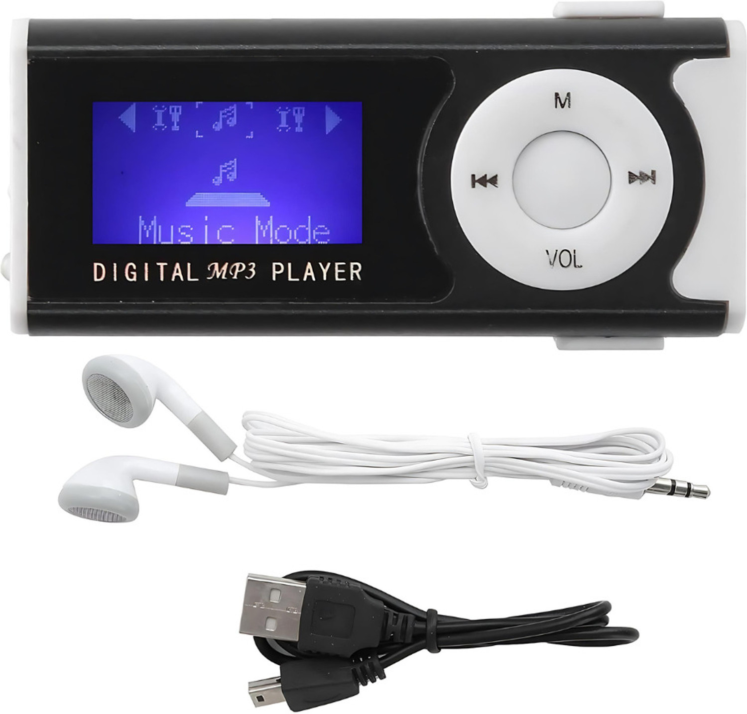 Image of DRUMSTONE Portable MP3 Music Player Set 8 GB MP3 Player (Black, 4 Display)