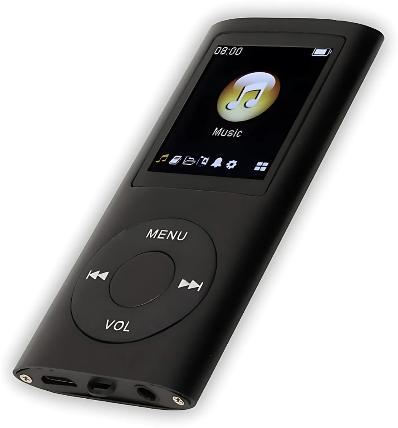 Image of DRUMSTONE Portable MP3 Music Player Set 8 GB MP3 Player (Black, 4 Display)